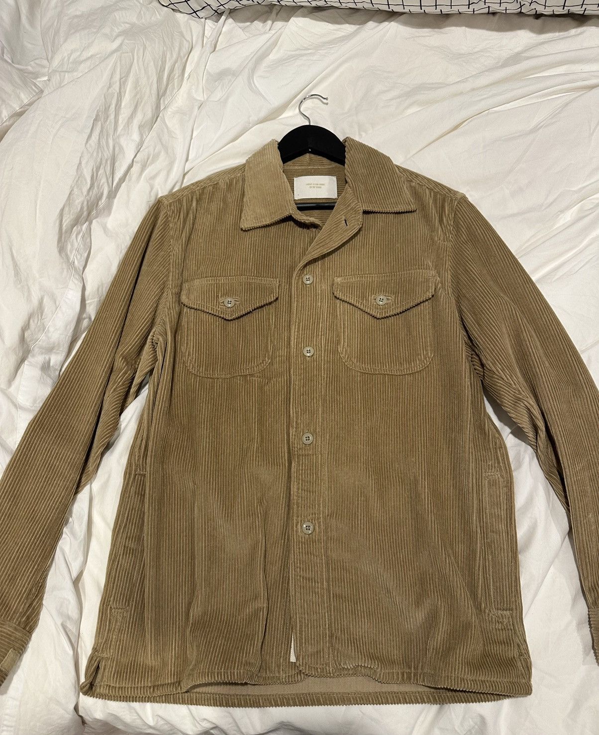 image of Aime Leon Dore Corduroy Shirt in Camel, Men's (Size Small)