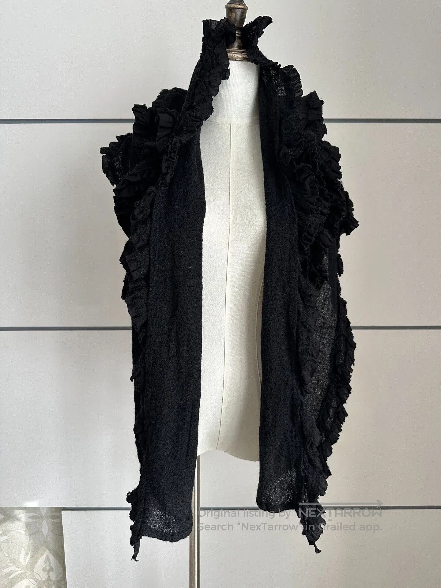 Tricot Comme des Garcons Comme des Garçons Black Floral Shawl. Size M / US 6-8 / IT 42-44 - 2 Thumbnail