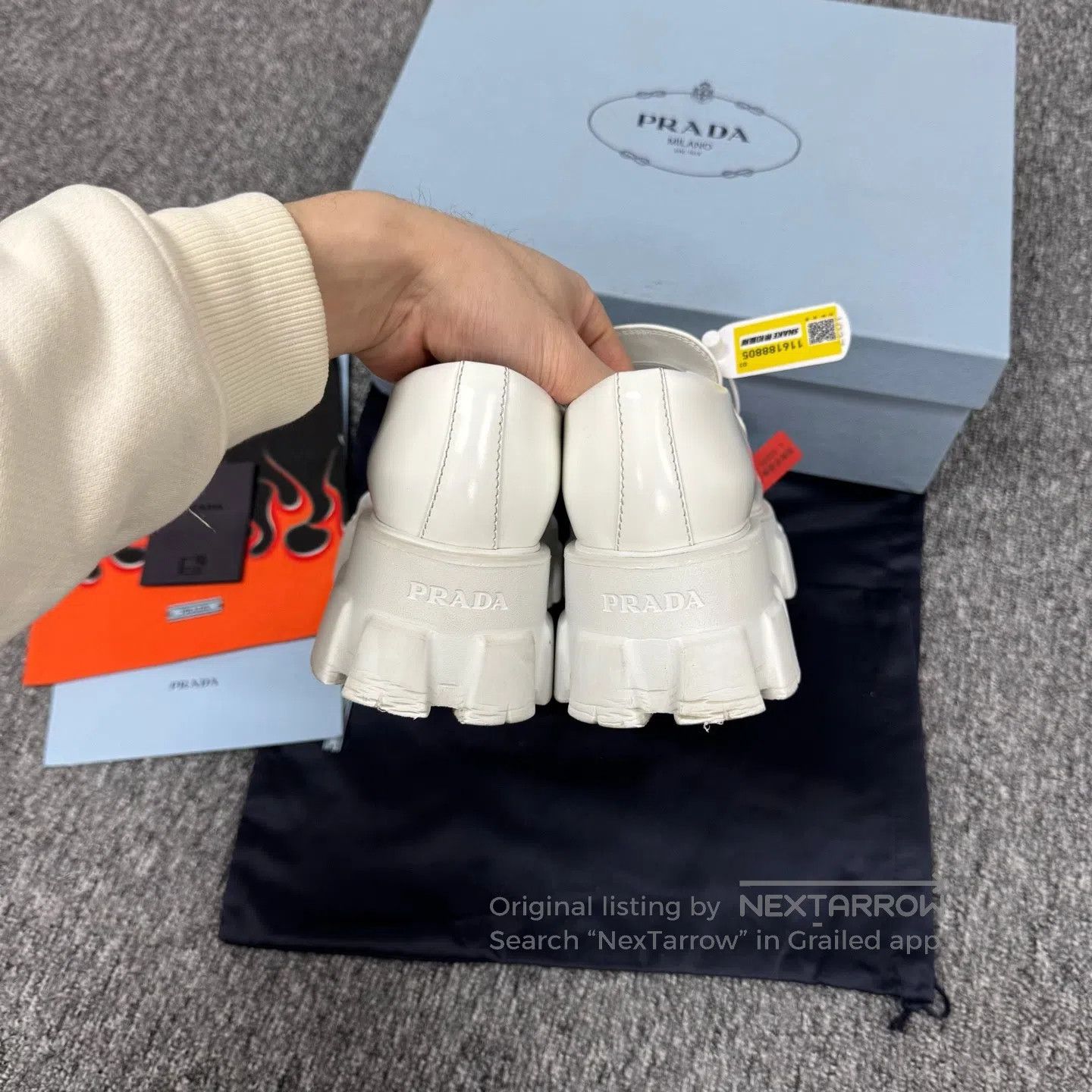 Prada Prada Delta logo, thick sole, loafers| Size US 7 / IT 37 - 5 Thumbnail
