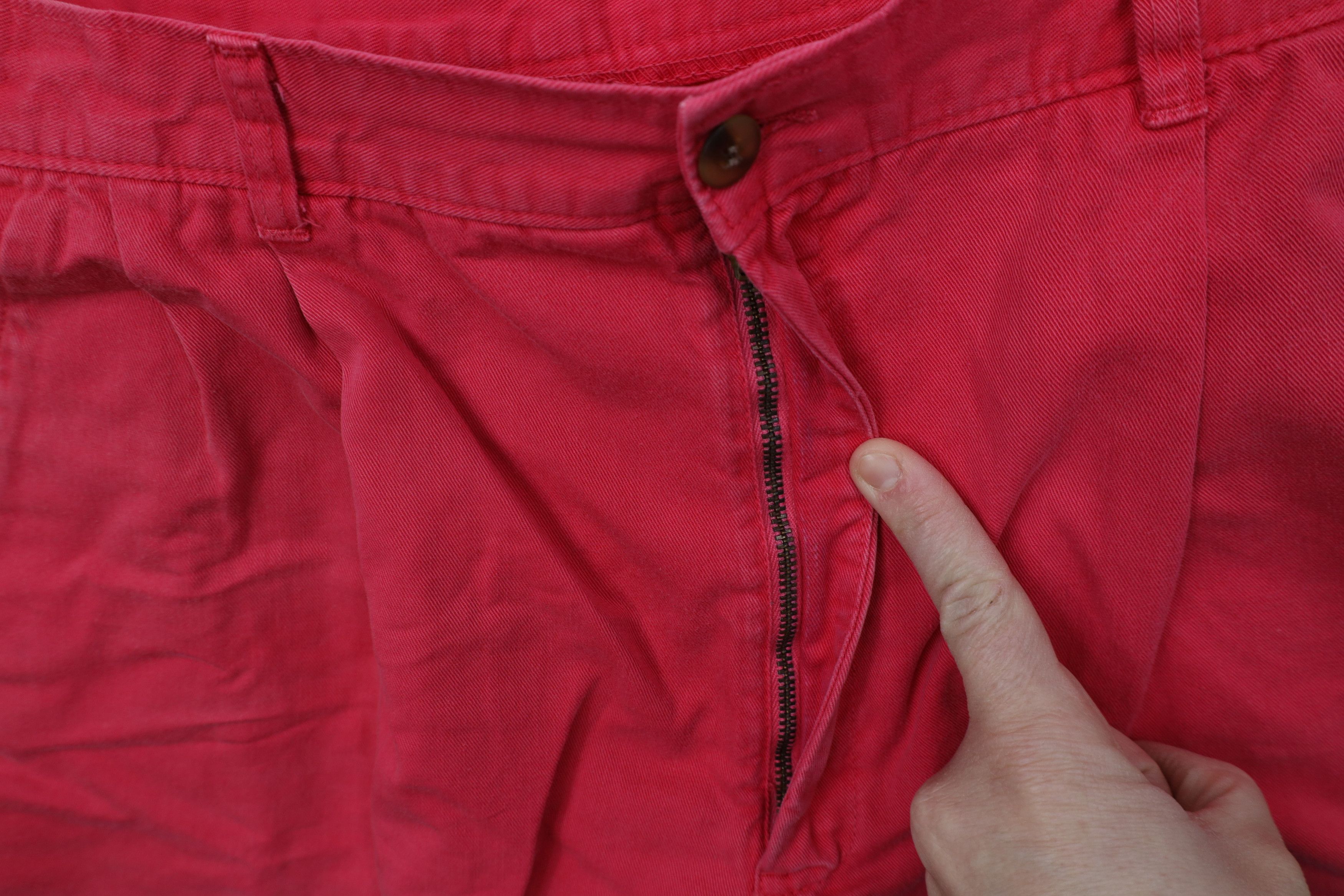 Vintage Vintage 90s Streetwear Above Knee Chino Shorts Pink Cotton Size US 38 / EU 54 - 5 Thumbnail