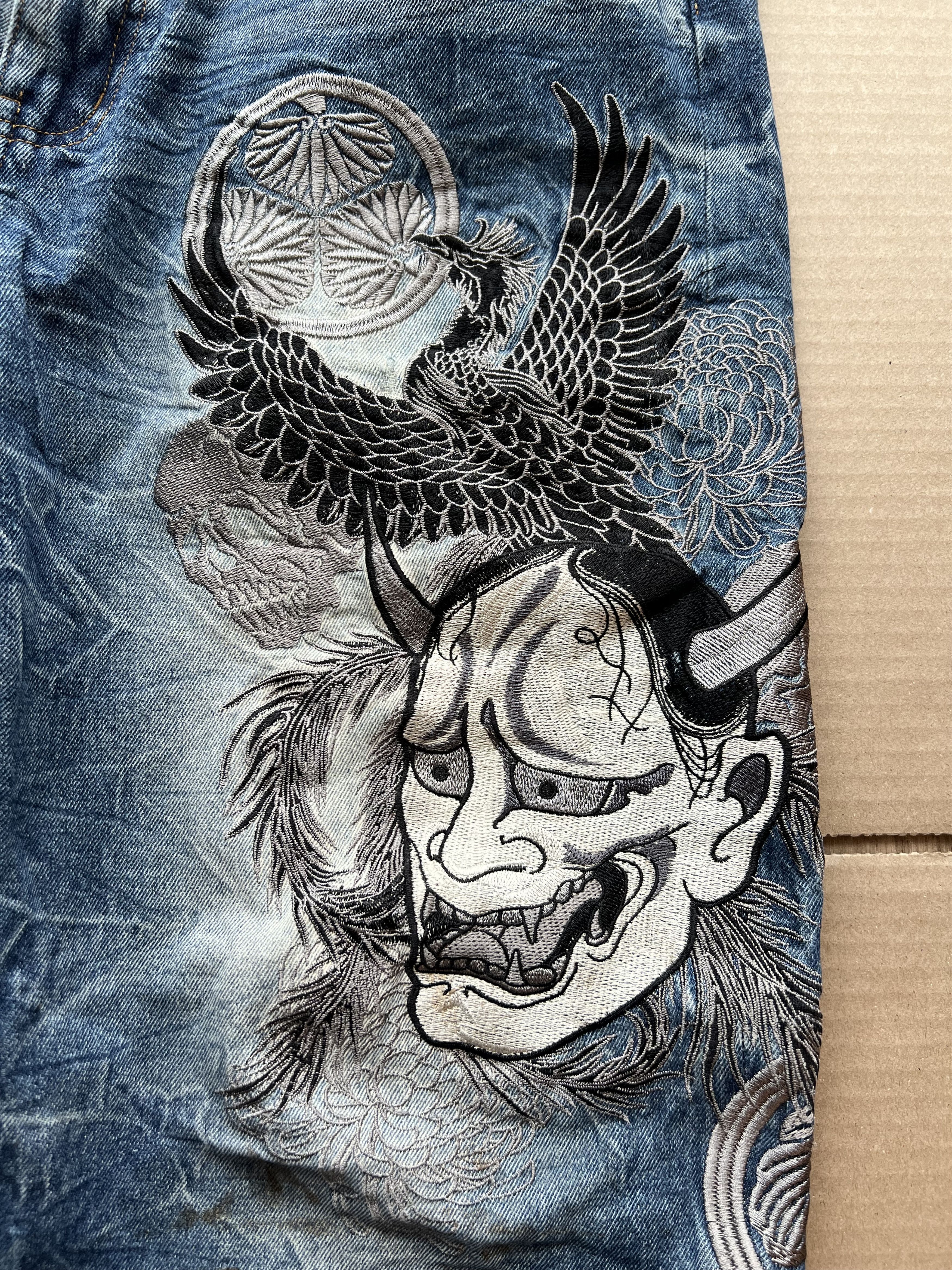 Japanese Brand FUGUTAITEN Vintage Japanese Embroidered Jeans Size US 38 / EU 54 - 3 Thumbnail