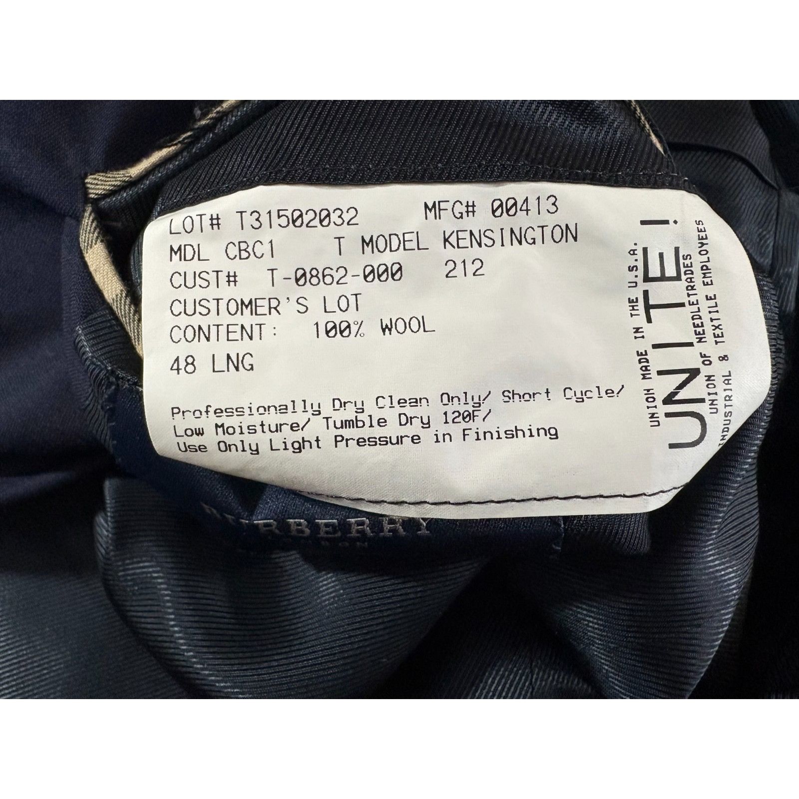 Burberry BURBERRY Kensigton Gold Buttons blazer jacket sz 48 L Navy M Size 48L - 3 Thumbnail