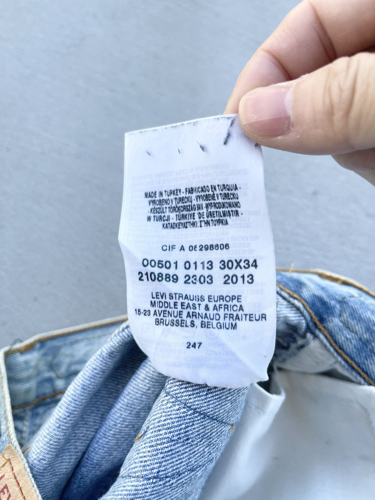 Handmade Crazy 00s Levi's Japan 501 Handmade Leather Patch Denim Size US 30 / EU 46 - 9 Thumbnail