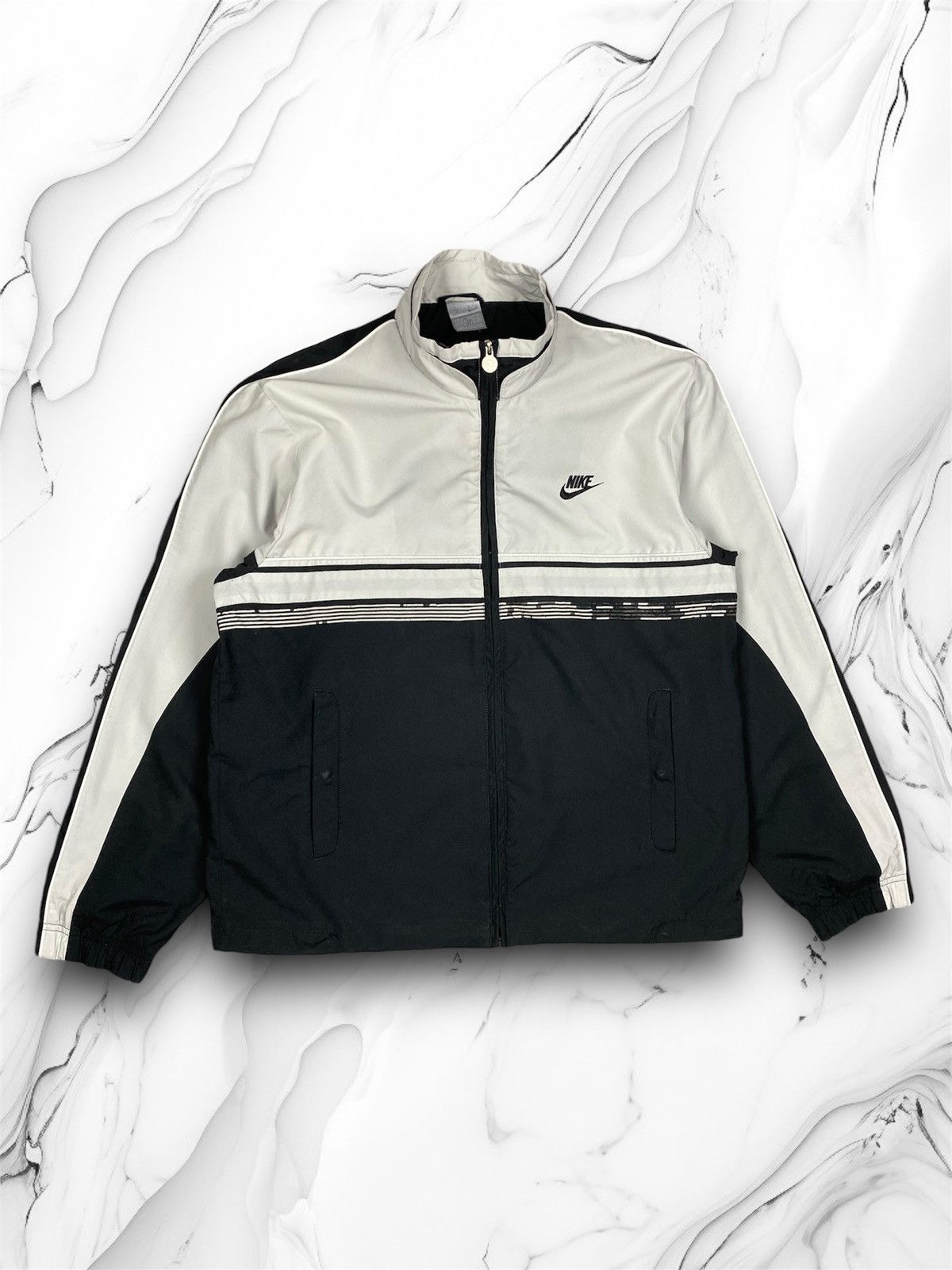 Nike Vintage Nike Streetwear y2k Drill Track Top Jacket Size US M / EU 48-50 / 2 - 1 Thumbnail