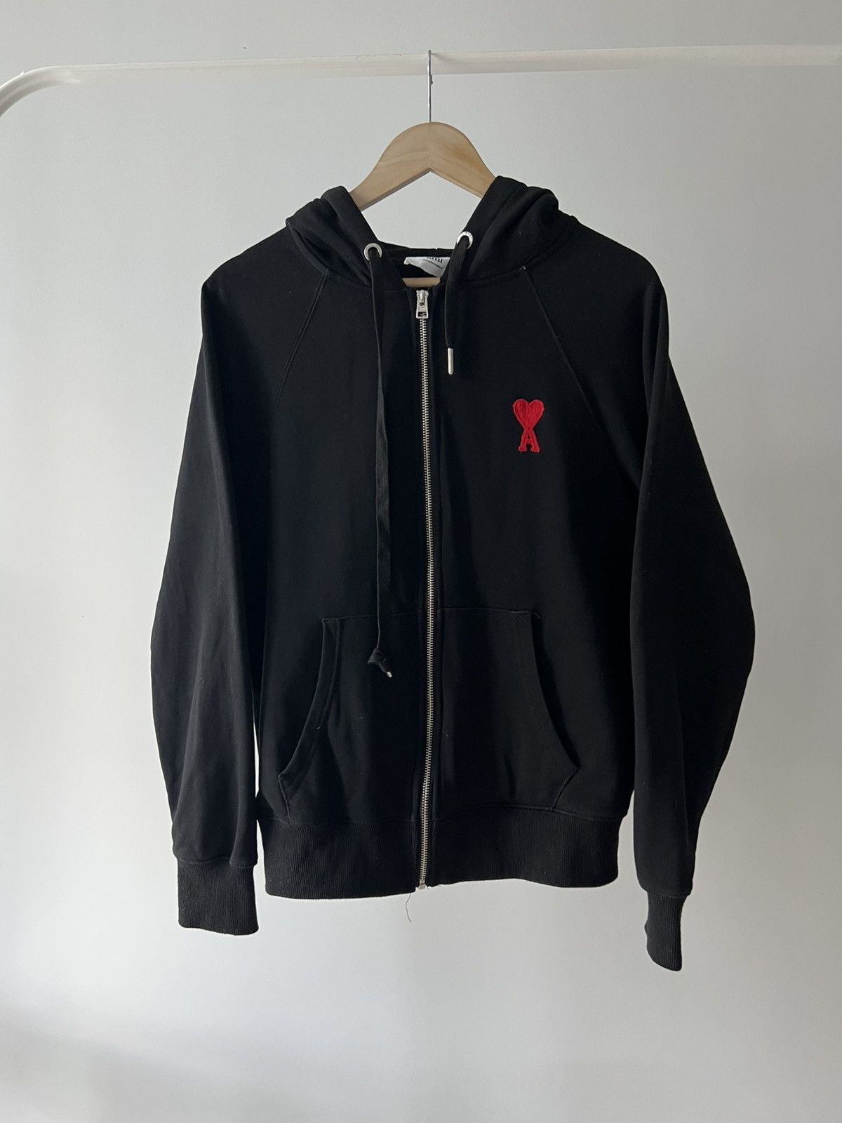 AMI Ami Paris Zip Hoodie Black Medium Size US M / EU 48-50 / 2 - 1 Thumbnail