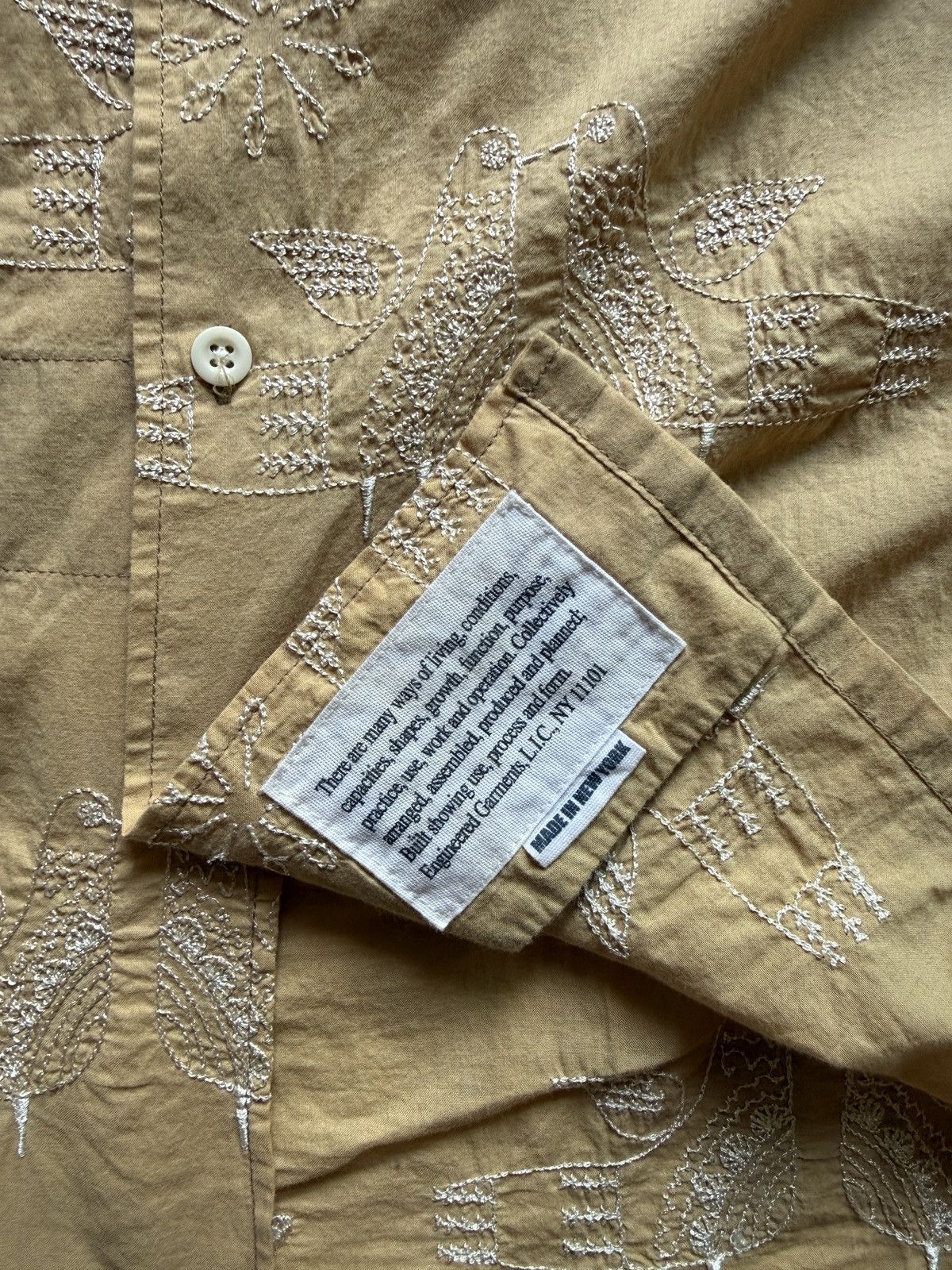 Engineered Garments Engineered Garments embroidered textile short sleeves shirt Size US M / EU 48-50 / 2 - 3 Thumbnail