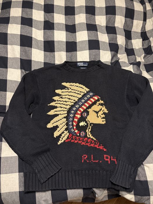 Polo indian head on sale sweater