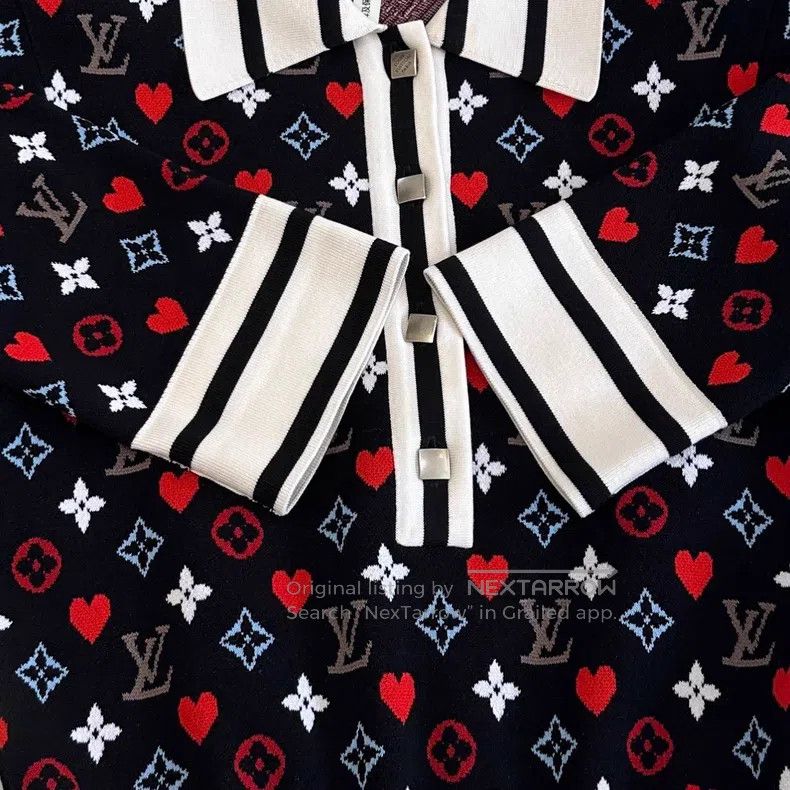 Louis Vuitton Louis Vuitton Valentine's Day Heart Logo Printed Dress Size S / US 4 / IT 40 - 6 Thumbnail