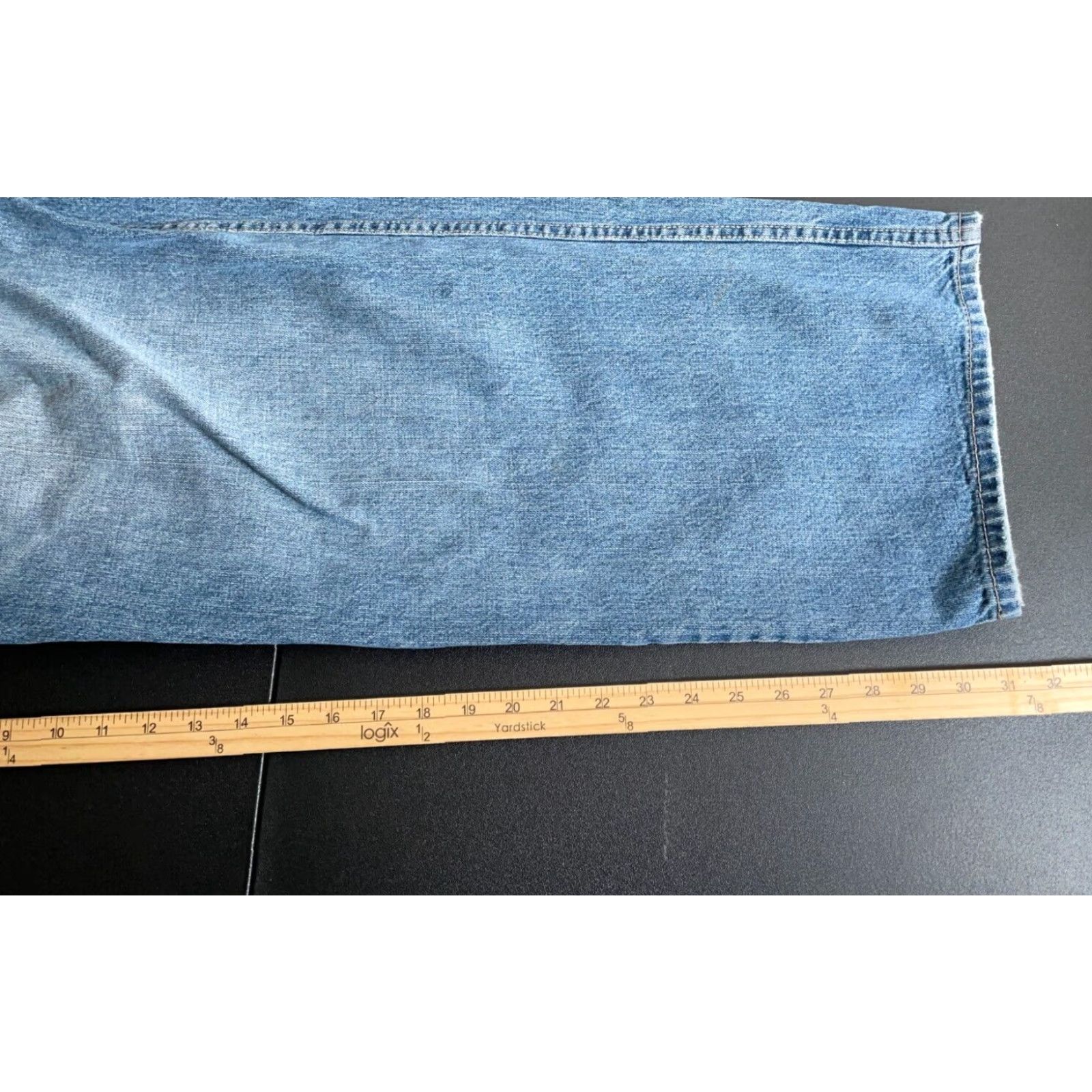 Pelle Pelle VINTAGE Pelle Pelle Jeans Men's 42 x 31 Baggy Fit Blue Embroidered 90s Hip Hop Denim Straight Baggy 5-Pocket Mens Size US 42 / EU 58 - 6 Thumbnail