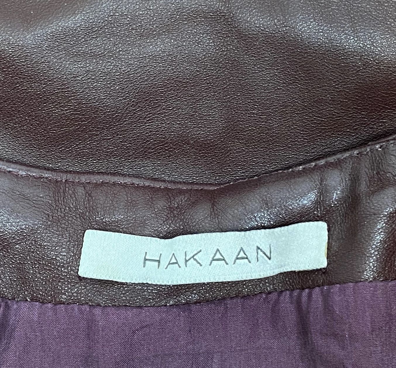 Designer HAKAAN genuine leather structure womens jacket size 34 Size XS / US 0-2 / IT 36-38 - 9 Thumbnail