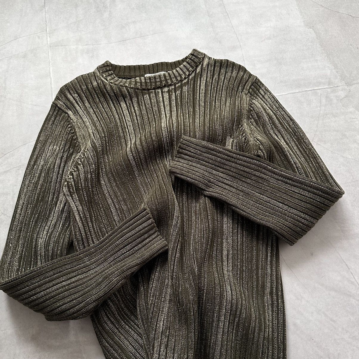 Hysteric Glamour × Undercover Japan Faded LGB Impala Vibe Knit Ribbed Sweater Size US XL / EU 56 / 4 - 6 Thumbnail