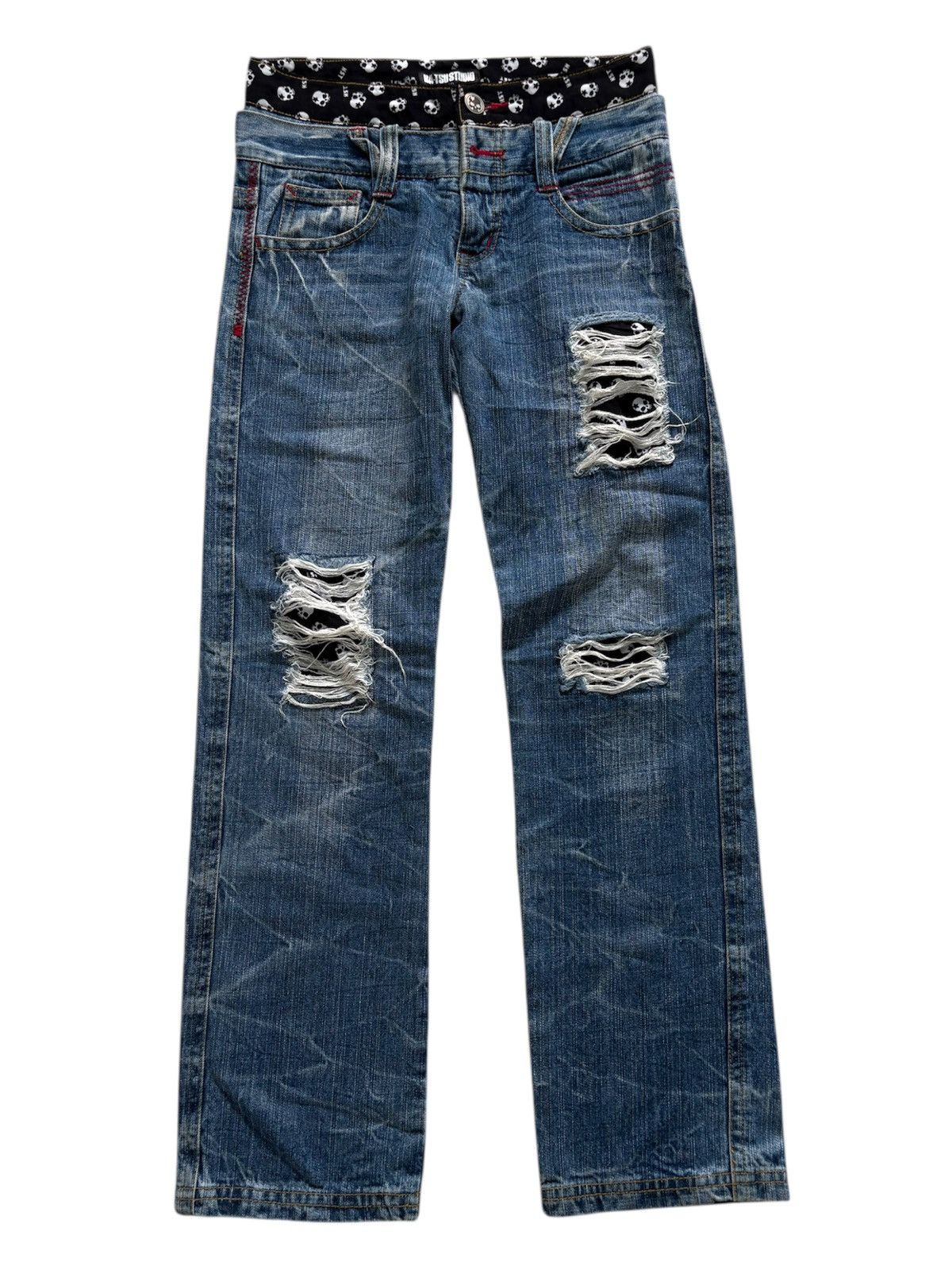 Isamu Katayama Backlash BA-TSU Studio Skull Pants Size US 27 - 2 Thumbnail