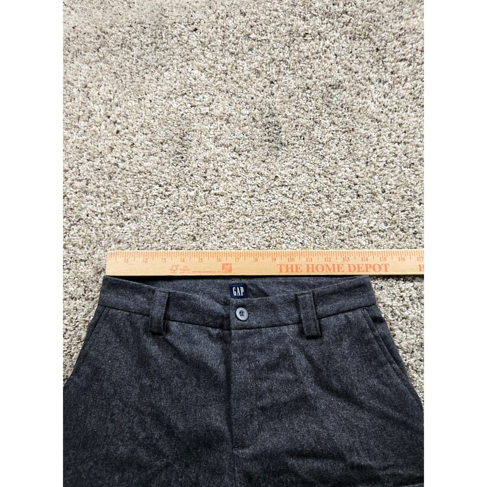 Gap VINTAGE Gap Chino Pants Womens 4 Gray Wool Blend Cargo Lined Flare Leg 30in Inseam 29in Waist Size 27" / US 4 / IT 40 - 6 Thumbnail