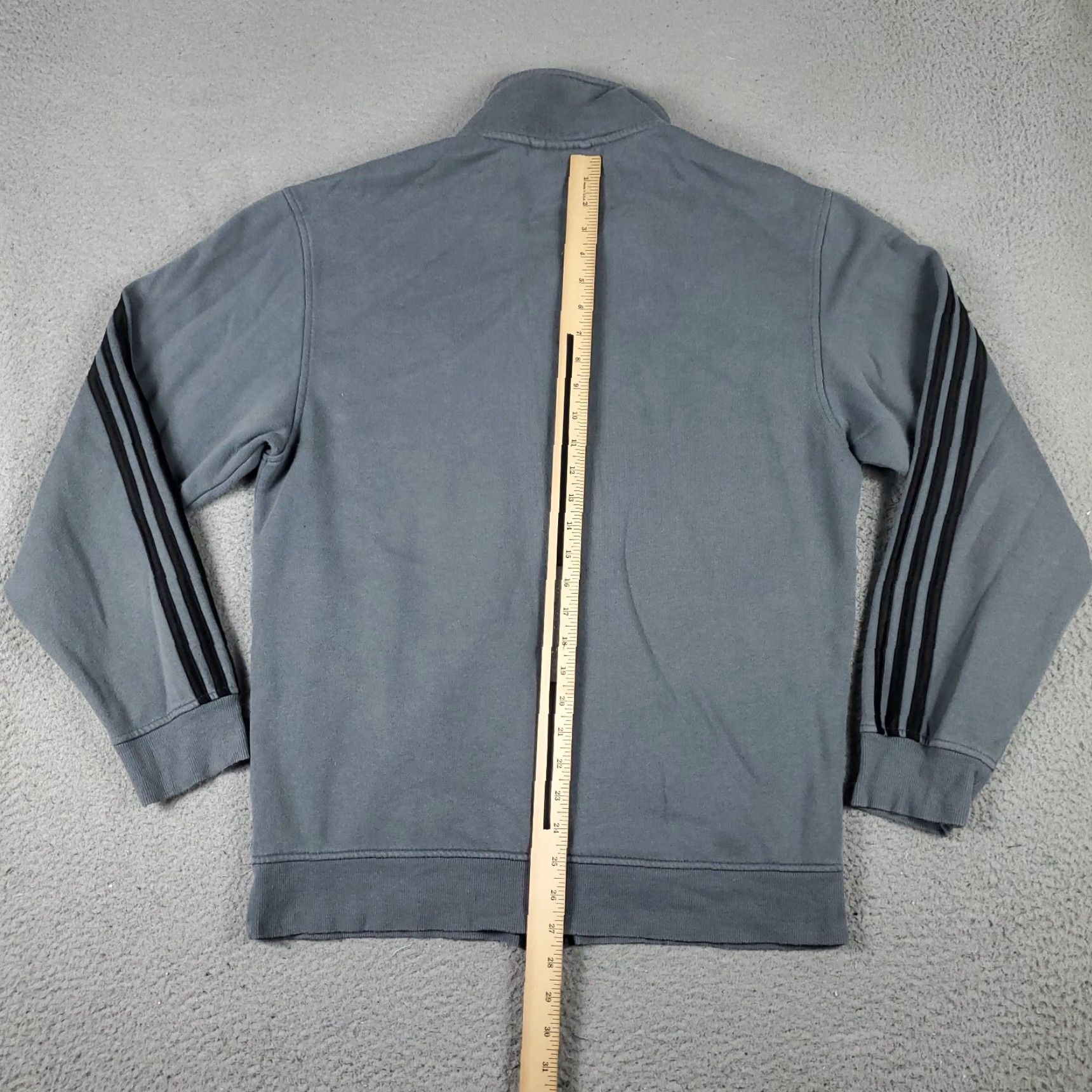 Adidas adidas Jacket Mens M Gray Full Zip Track Jacket Cotton Blend Polyester Solid Sports Originals Mens Size US M / EU 48-50 / 2 - 7 Thumbnail