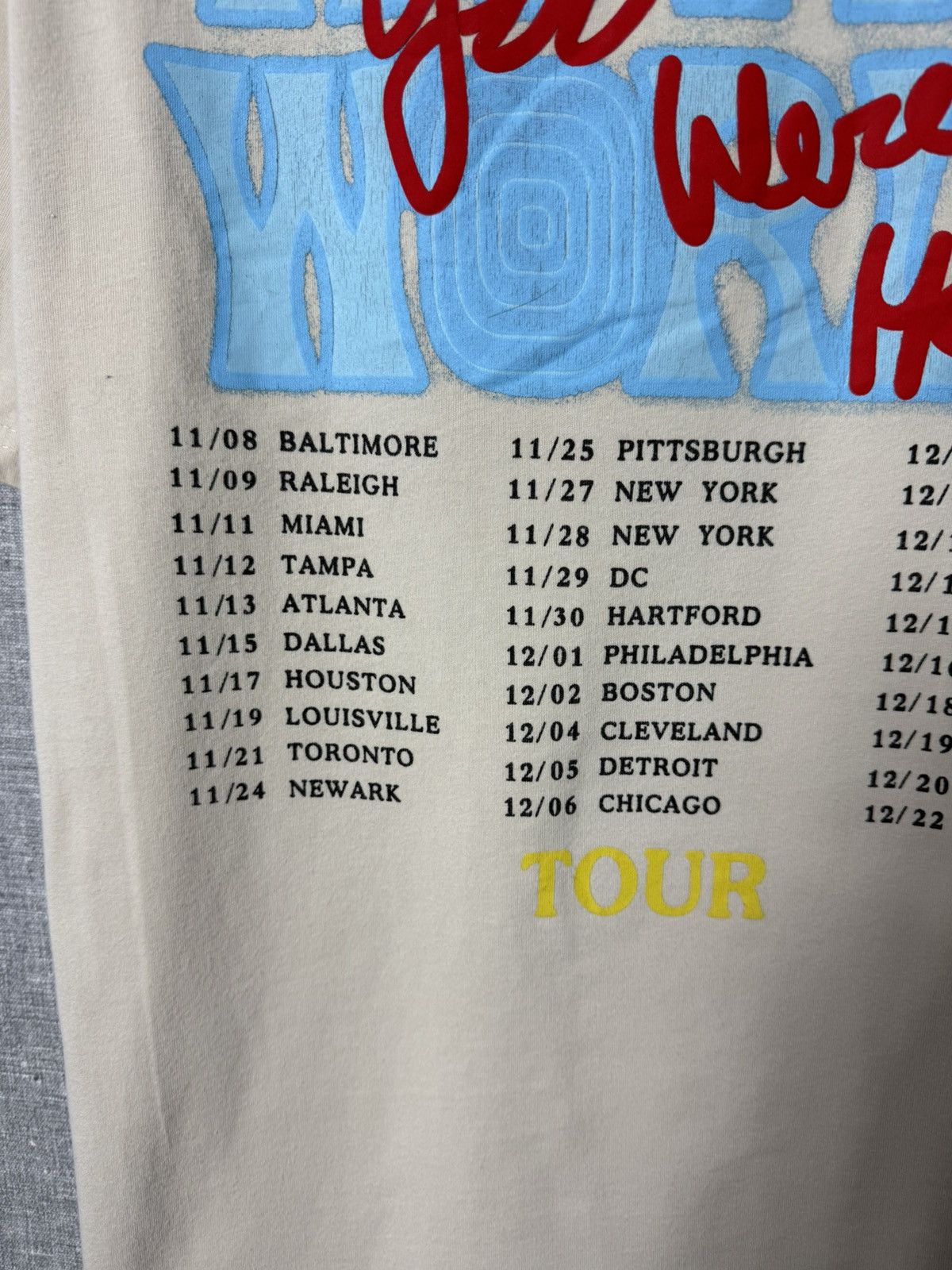 Travis Scott Travis Scott Astroworld T-Shirt Wish You Were Here Tour Tee Size US M / EU 48-50 / 2 - 13 Thumbnail