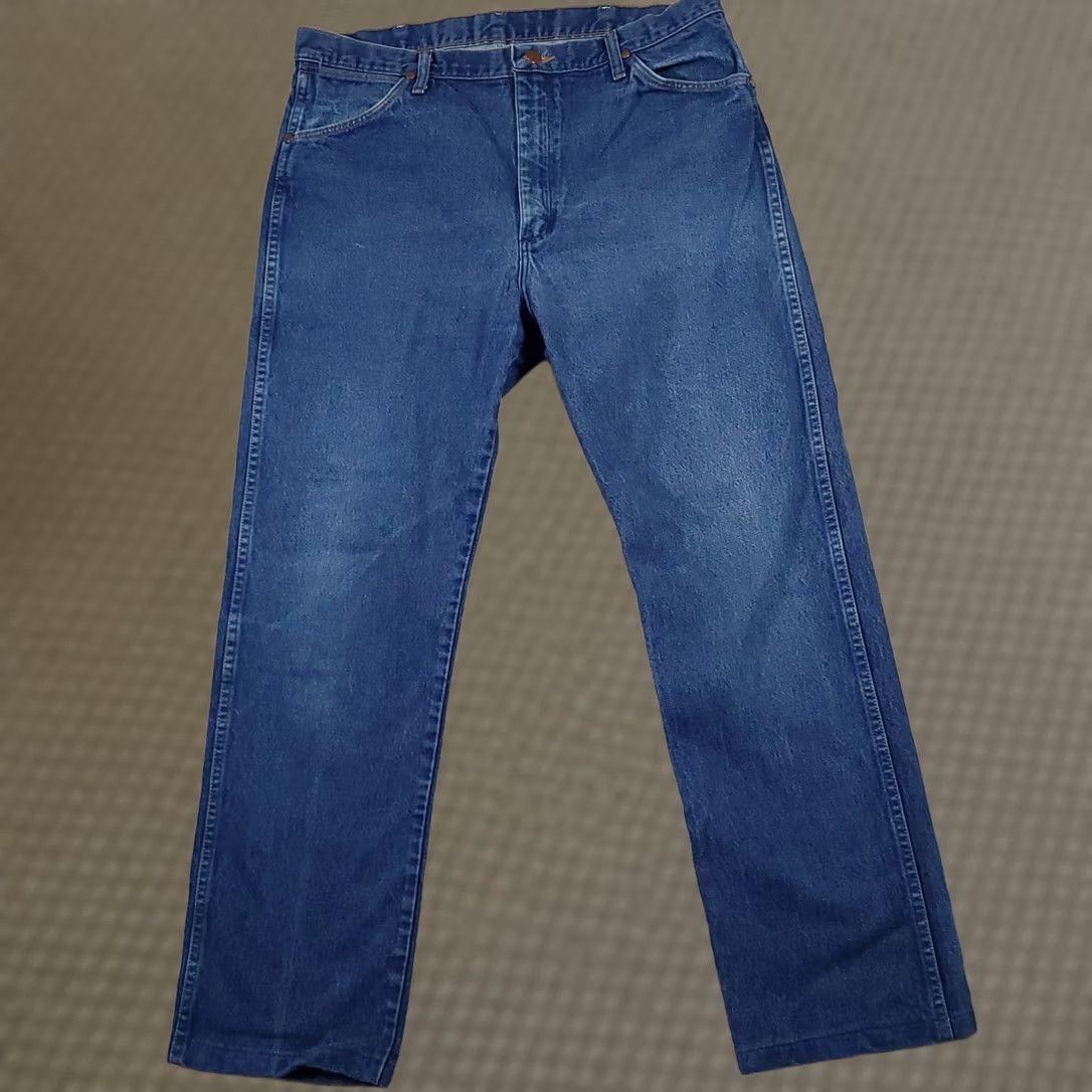 Wrangler VINTAGE Wrangler Cowboy Cut Jeans 13MWZ Original Fit Men 38x33 Hemmed 35x31 Blue Denim Cowboy Mens Jeans Size US 38 / EU 54 - 1 Thumbnail