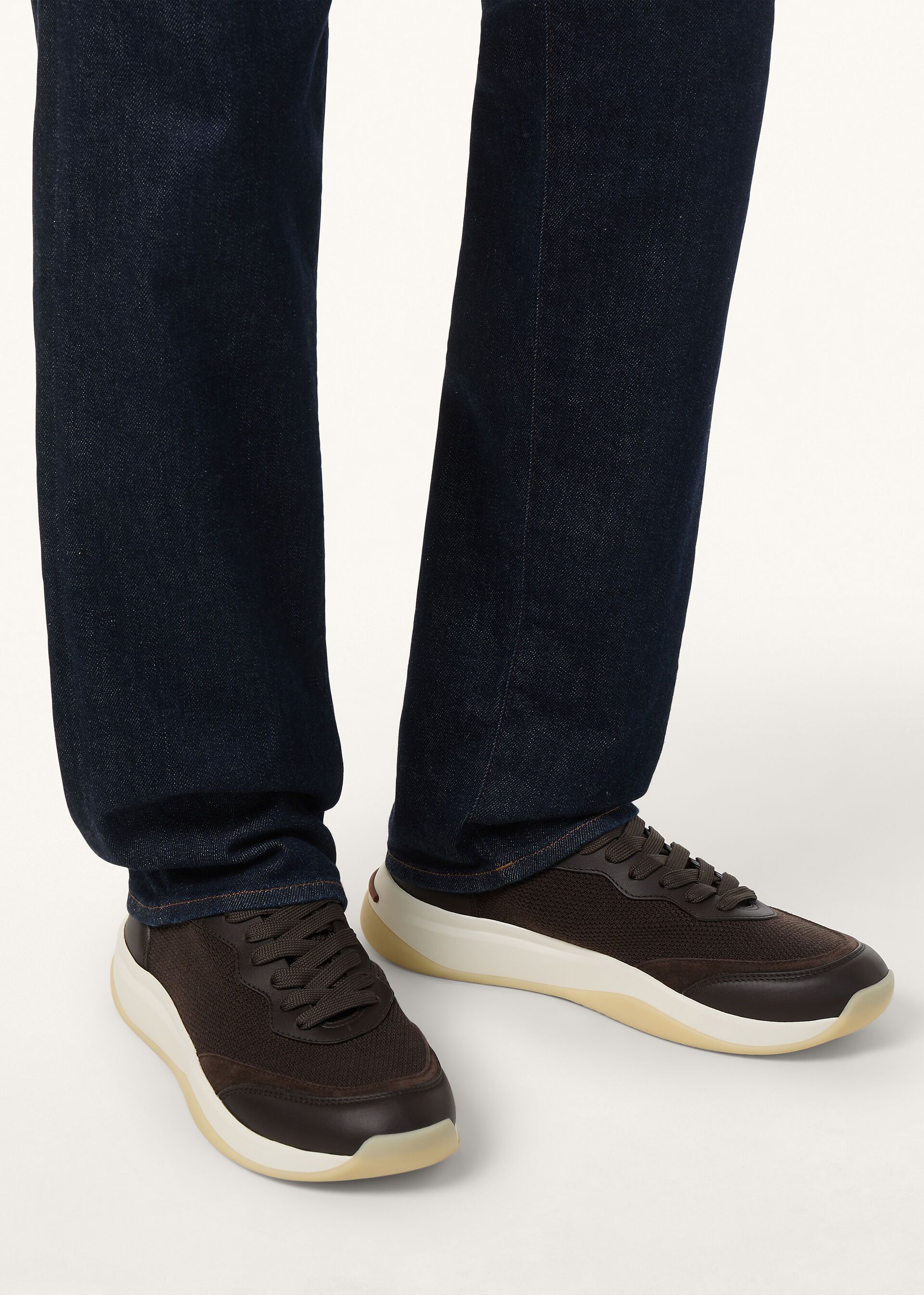 Loro Piana os11x0226 FAO3862 410 LP Walk Low-Top Sneakers Umber Brown Size US 10 / EU 43 - 2 Thumbnail