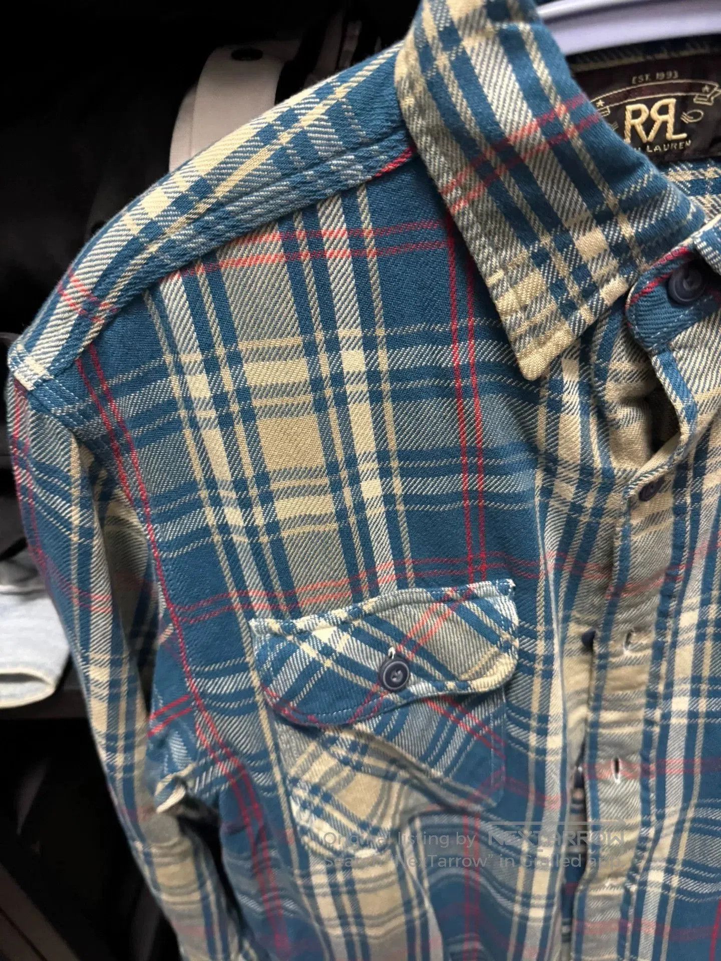 RRL Ralph Lauren blue plaid long sleeve shirt. Size US XS / EU 42 / 0 - 2 Thumbnail