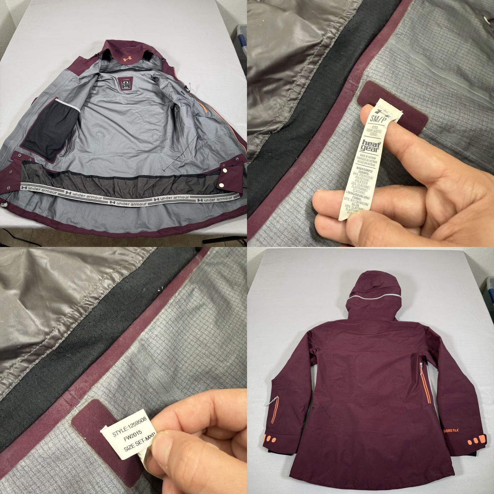 Under Armour Under Armour Jacket Womens Small Red GORE-TEX Ski RECCO Hooded HeatGear Outdoor Size S / US 4 / IT 40 - 10 Thumbnail