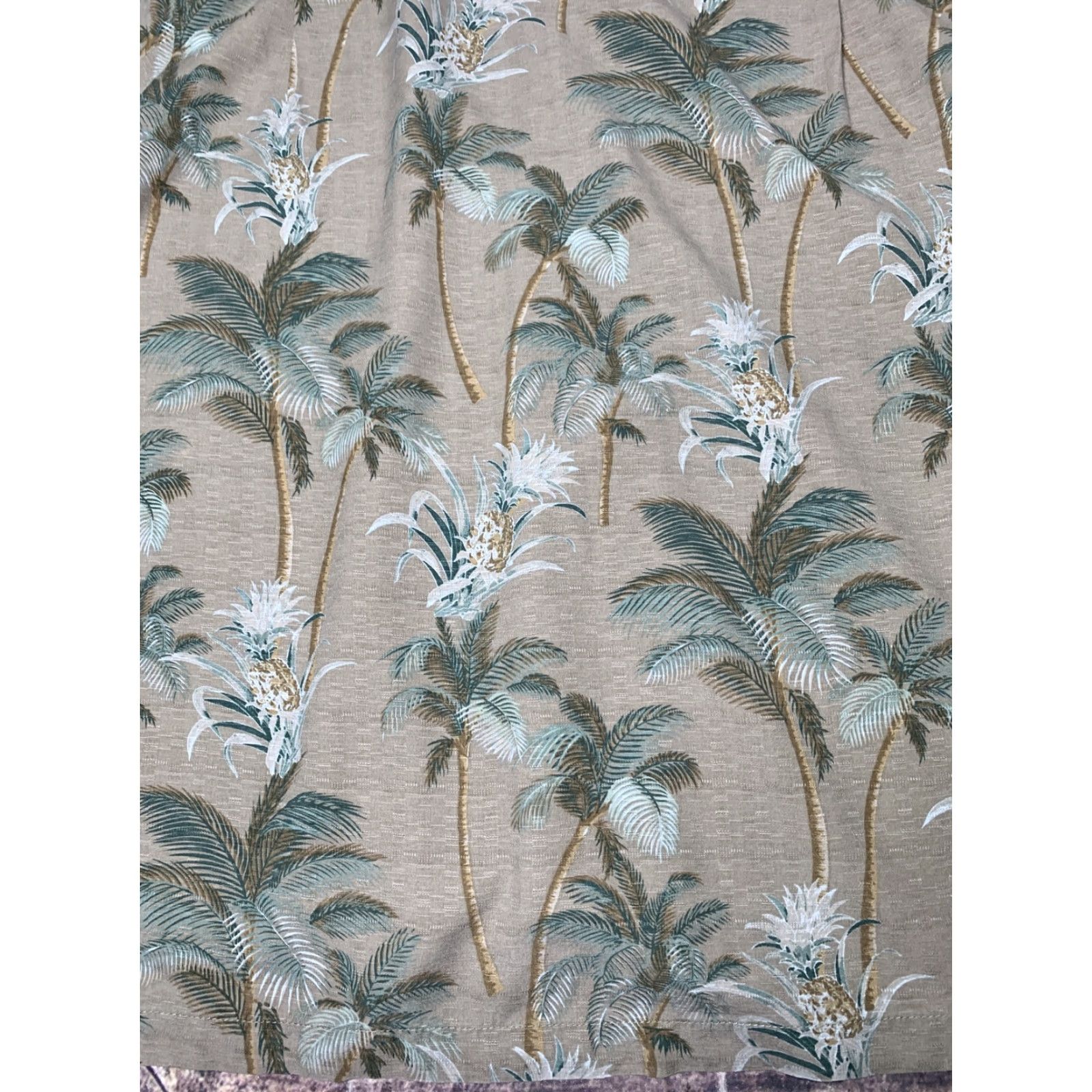 Vintage VINTAGE Caribbean Joe Silk Hawaiian Shirt L Adult Tan Green Brown Palm Trees Pineapple Hawaii Shirt Casual Mens Size US L / EU 52-54 / 3 - 7 Thumbnail