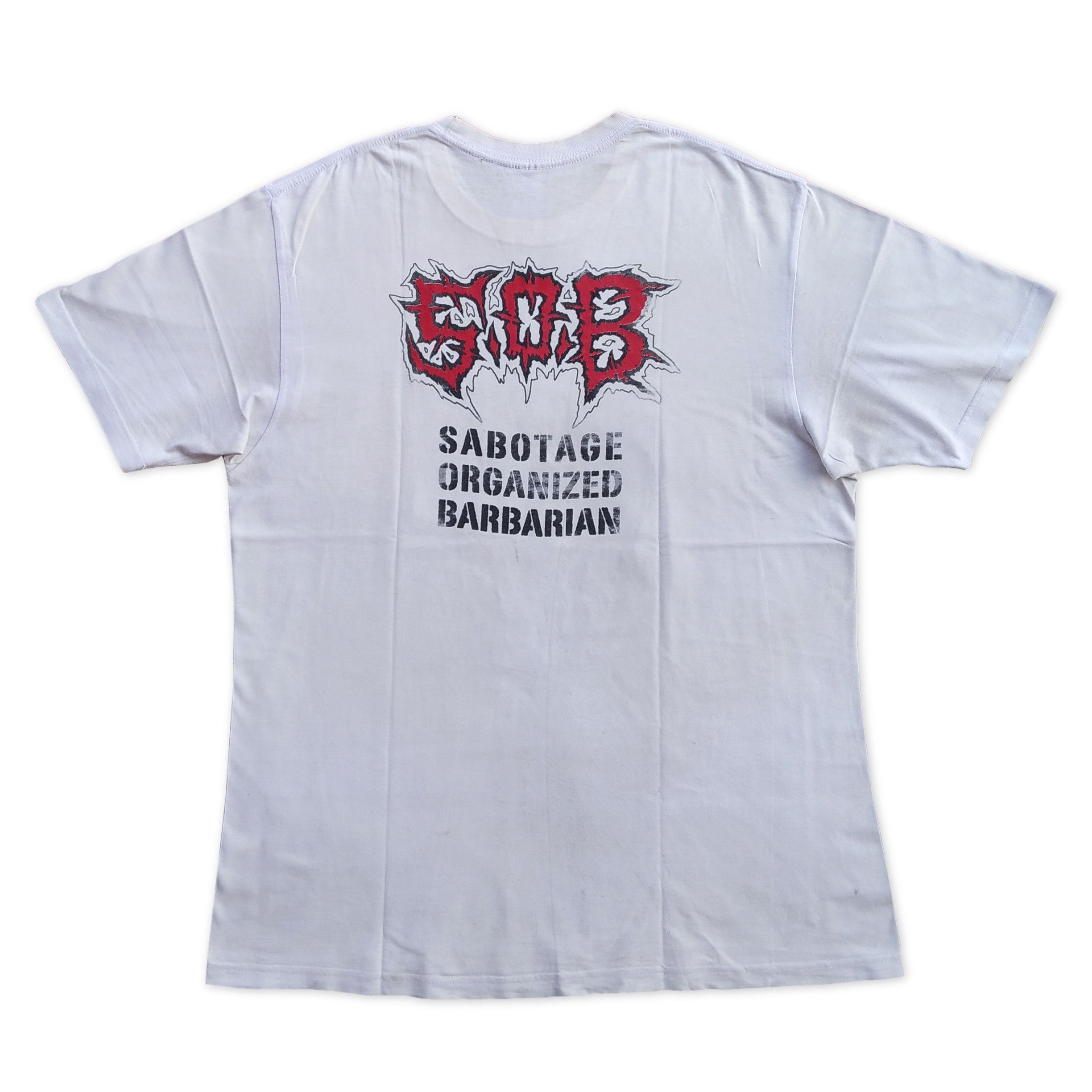Band Tees Vintage Bootleg 00's S.O.B Japanese Grindcore Band Size US XL / EU 56 / 4 - 2 Thumbnail