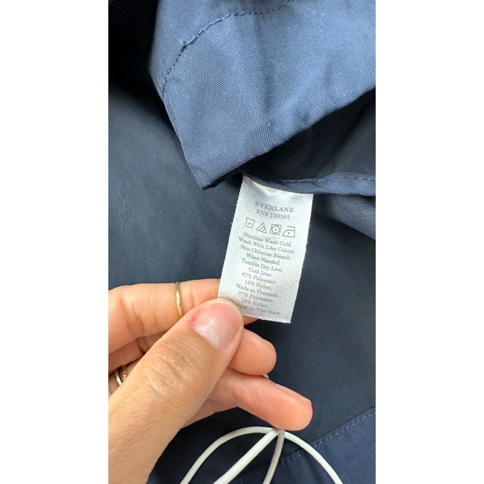 Everlane Everlane Jacket Womens XS Blue Long Sleeve Hooded Snap Front Inside Zip Size XS / US 0-2 / IT 36-38 - 6 Thumbnail