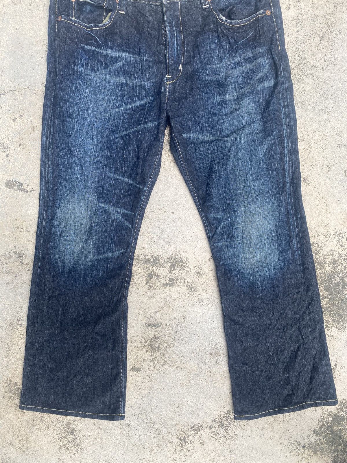 Japanese Brand × Vintage Flare Jeans Back Number Honeycomp Size US 36 / EU 52 - 9 Thumbnail