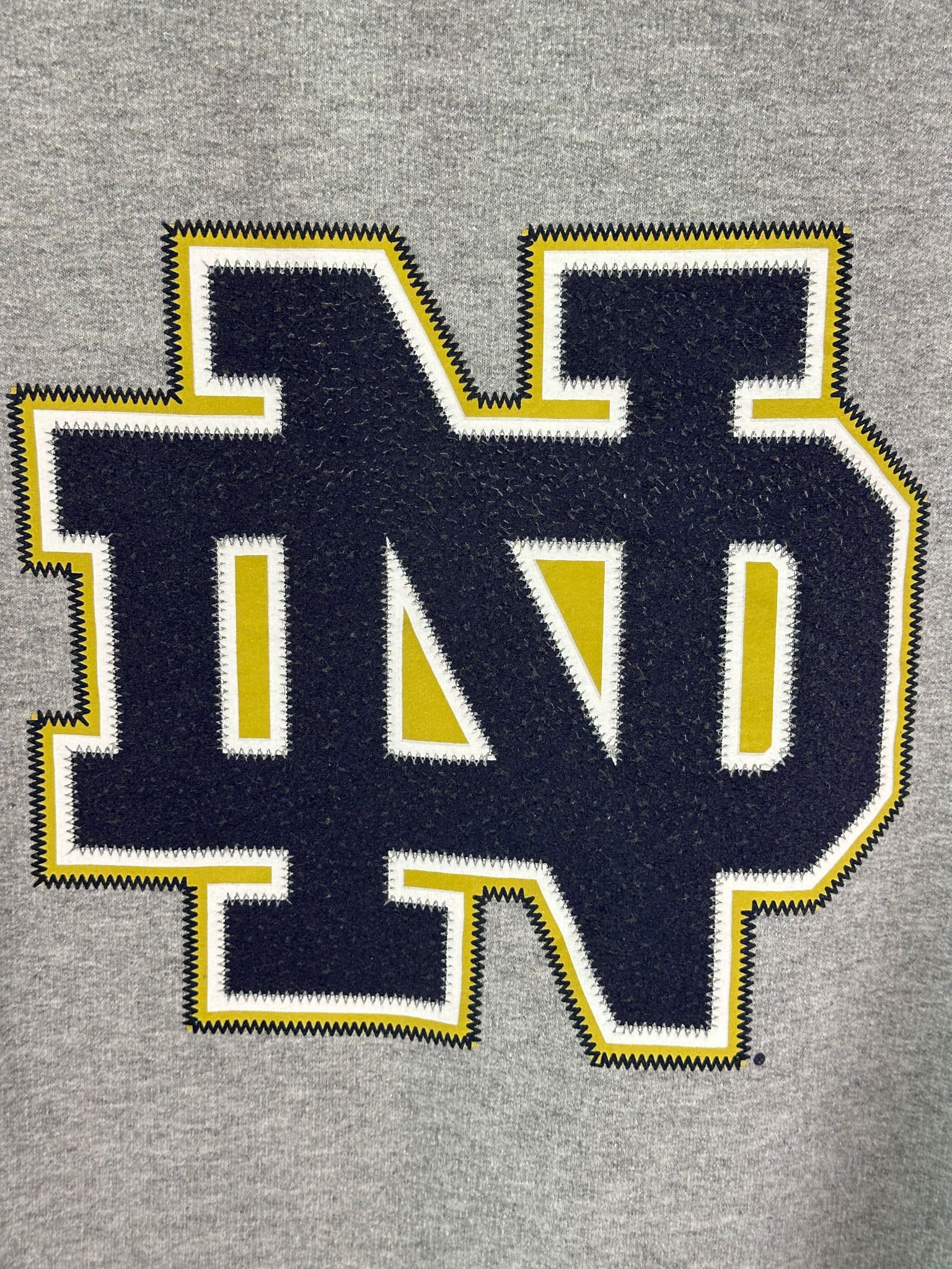 Champion Champion Sweatshirt Mens 2XL Gray Notre Dame ND Chenille Size US XXL / EU 58 / 5 - 2 Thumbnail