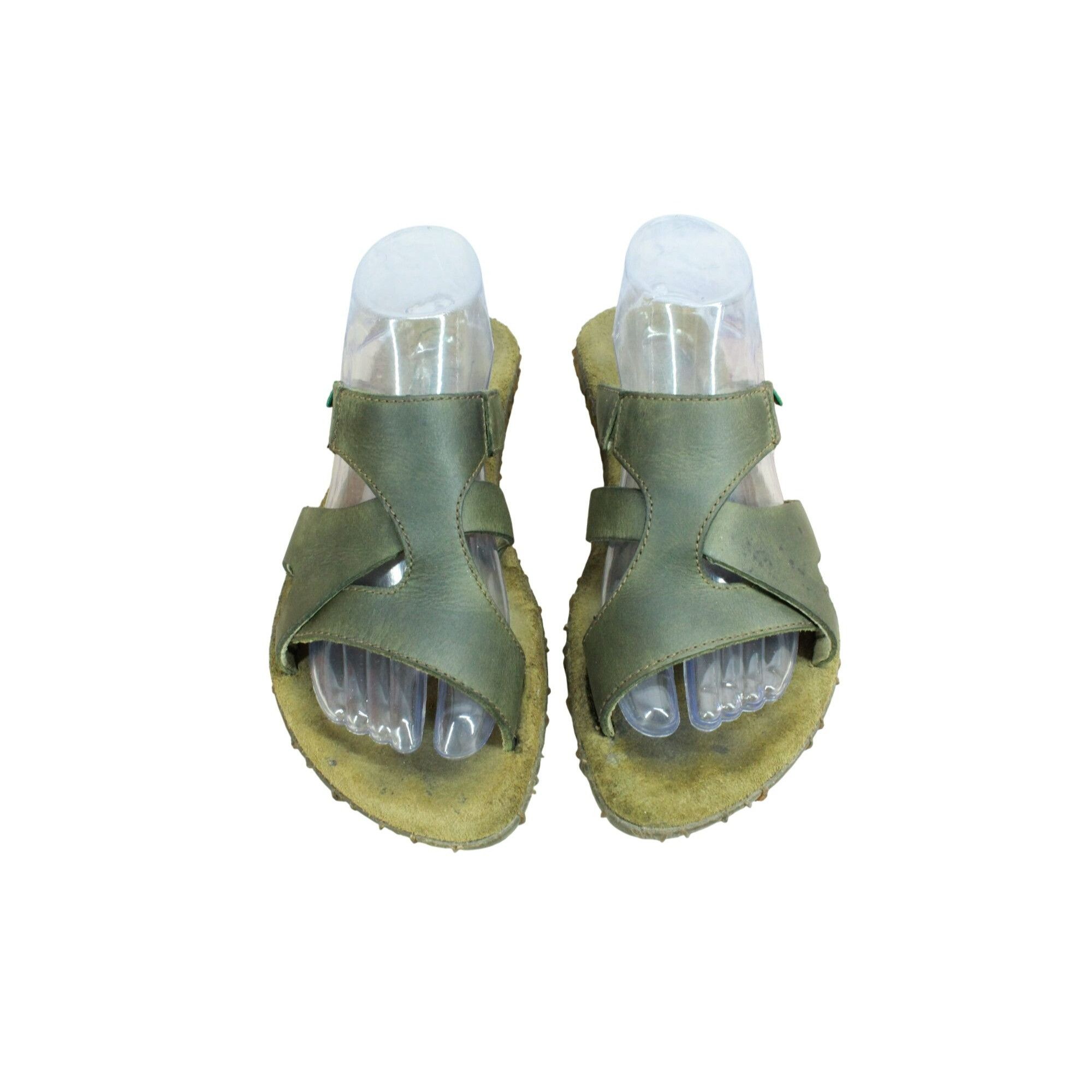 Other El Naturalista Green Leather Slip On Sandals Size US 8 / IT 38 - 4 Thumbnail