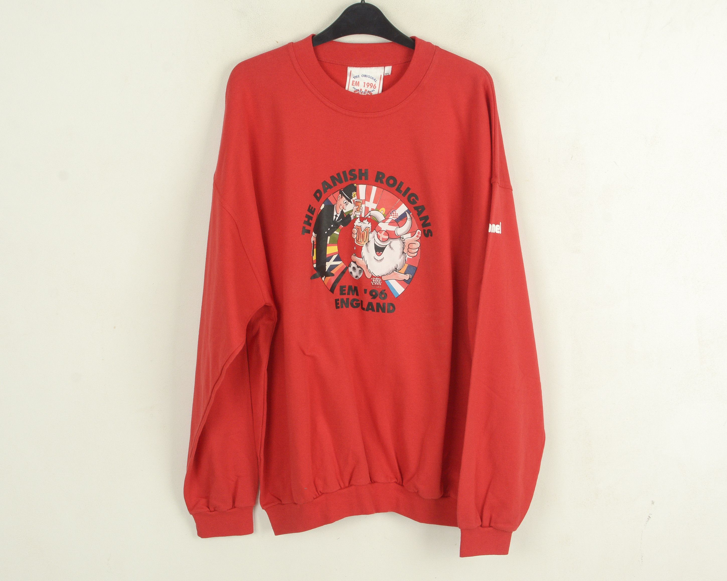 Hummel Danish Roligans '96 England Men XL Jumper Sweatshirt VTG Size US XL / EU 56 / 4 - 1 Thumbnail