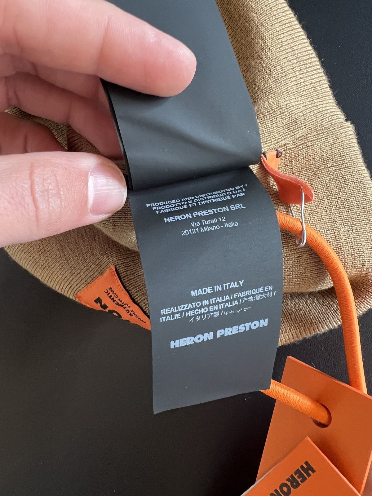 Heron Preston Heron Preston CTNMB Beanie Tan Size ONE SIZE - 4 Thumbnail