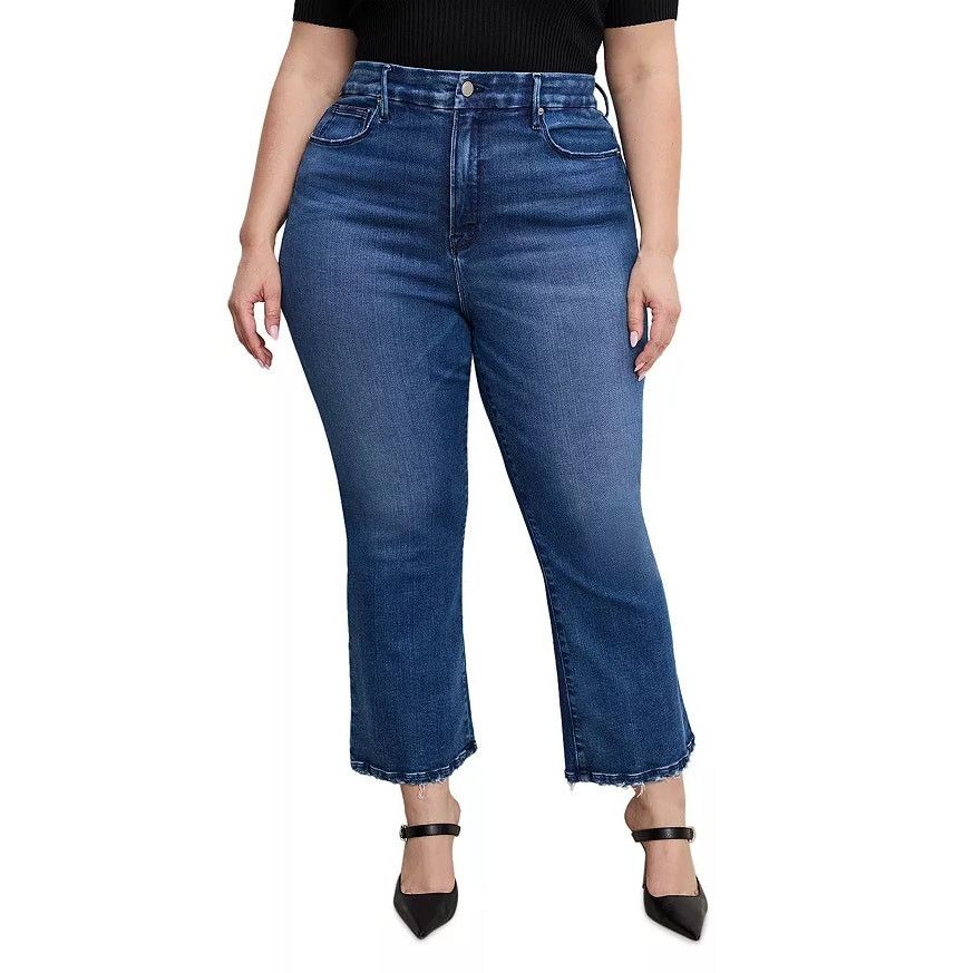 Good American Women Indigo Good Legs Bootcut Jeans Size 16