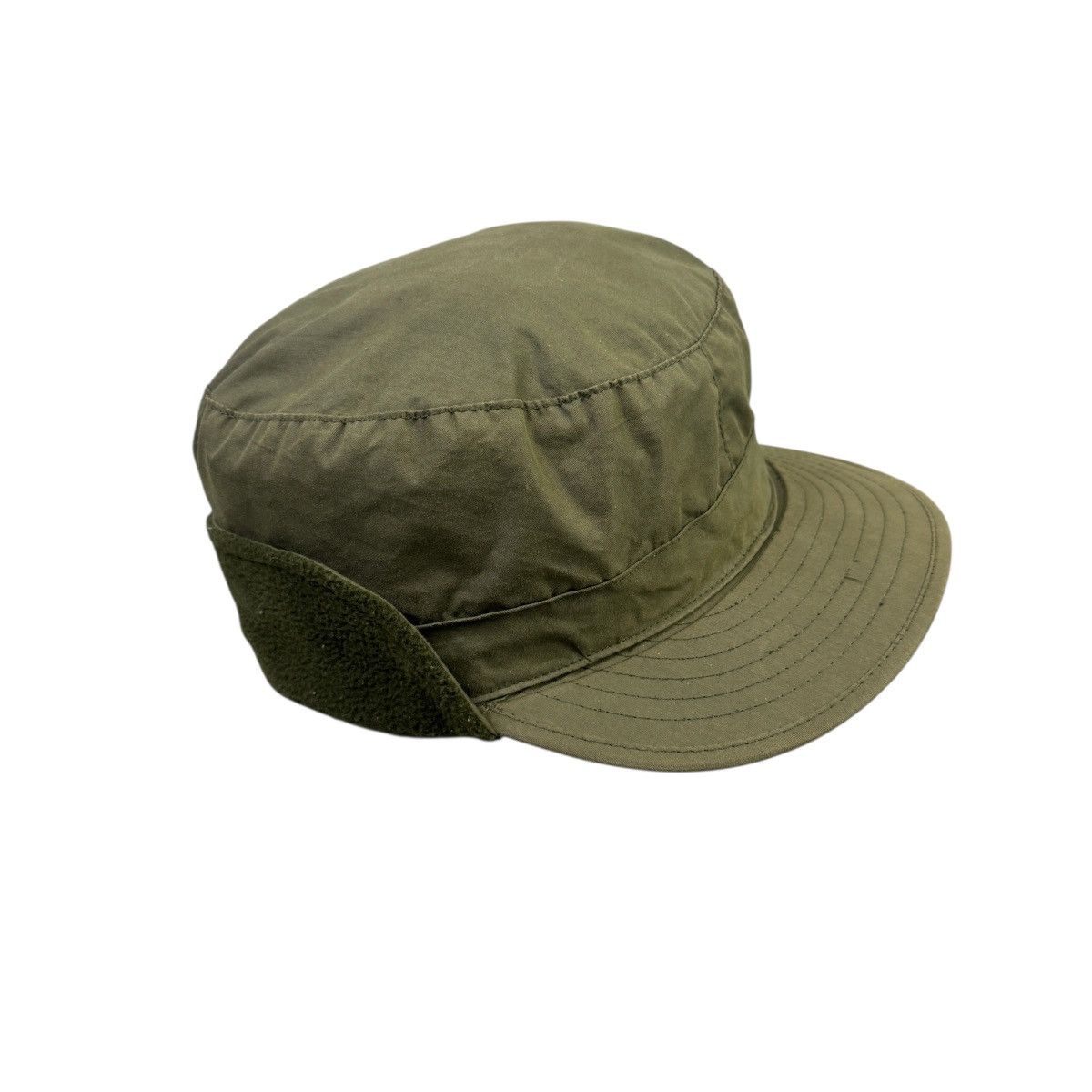 Vintage Fatigue Hat with Ear Flaps Winter Patrol Cap Size ONE SIZE - 2 Thumbnail