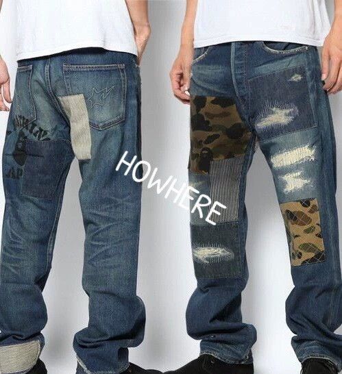 Bape BAPE TYPE2 NWT Camo Patch Washed Distressed JeansM Size US 32 / EU 48 - 9 Thumbnail