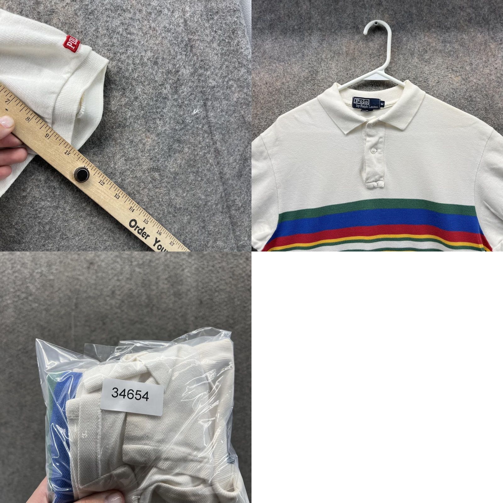 Polo Ralph Lauren VINTAGE Polo Ralph Lauren Shirt Mens M White Striped USA Made 90s Classic Polo Polo Ralph Lauren Shirt Mens M White Striped USA Made 90s Classic Size US M / EU 48-50 / 2 - 8 Thumbnail
