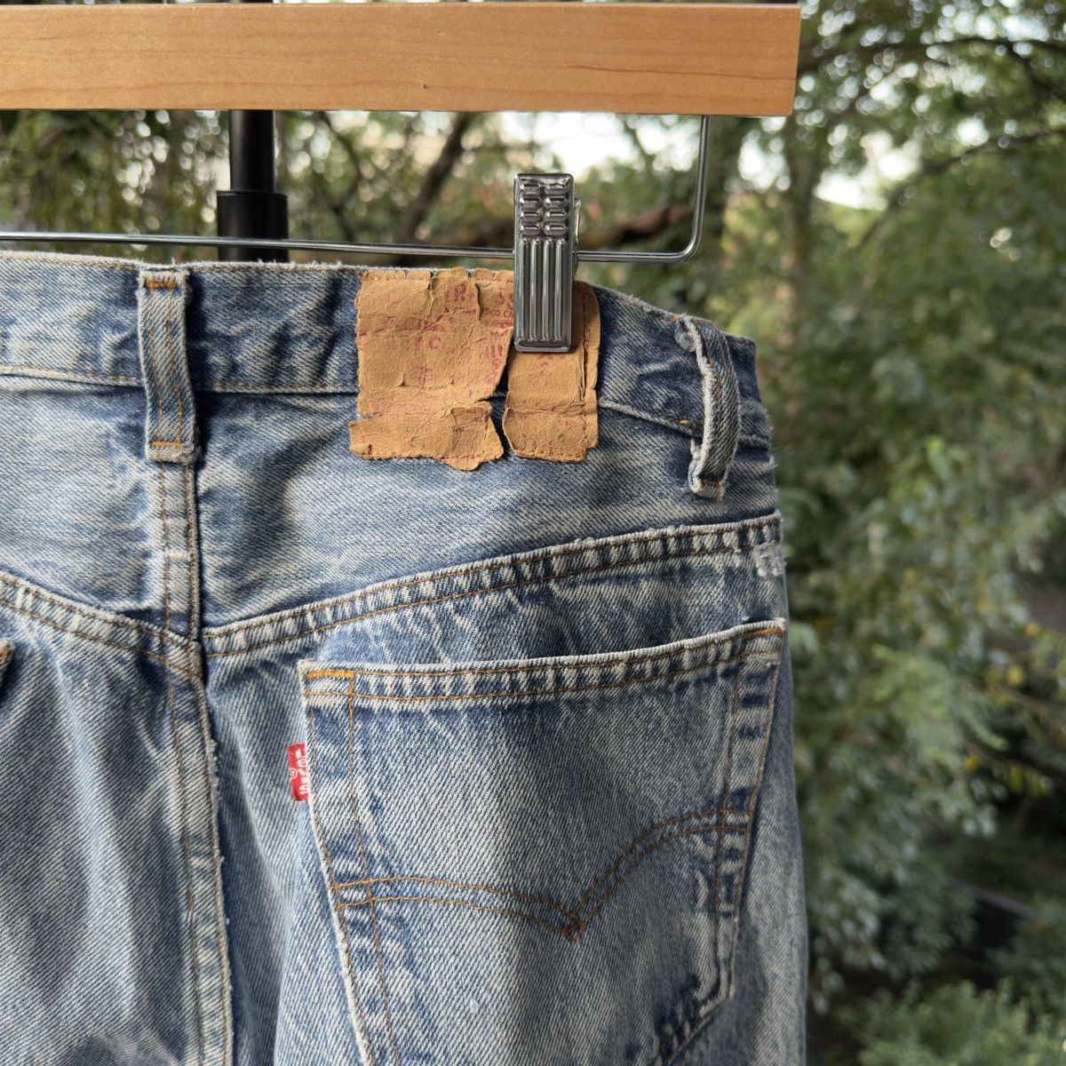 Levi's 90s Levi's 501 Thrashed Faded Distressed Jeans ERD Grunge Size US 29 - 8 Thumbnail