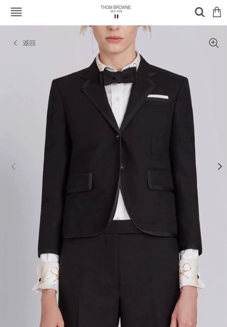 Thom Browne Thom Browne Women's Slim Fit Trousers Black Piping W40 Size 27" / US 4 / IT 40 - 7 Thumbnail