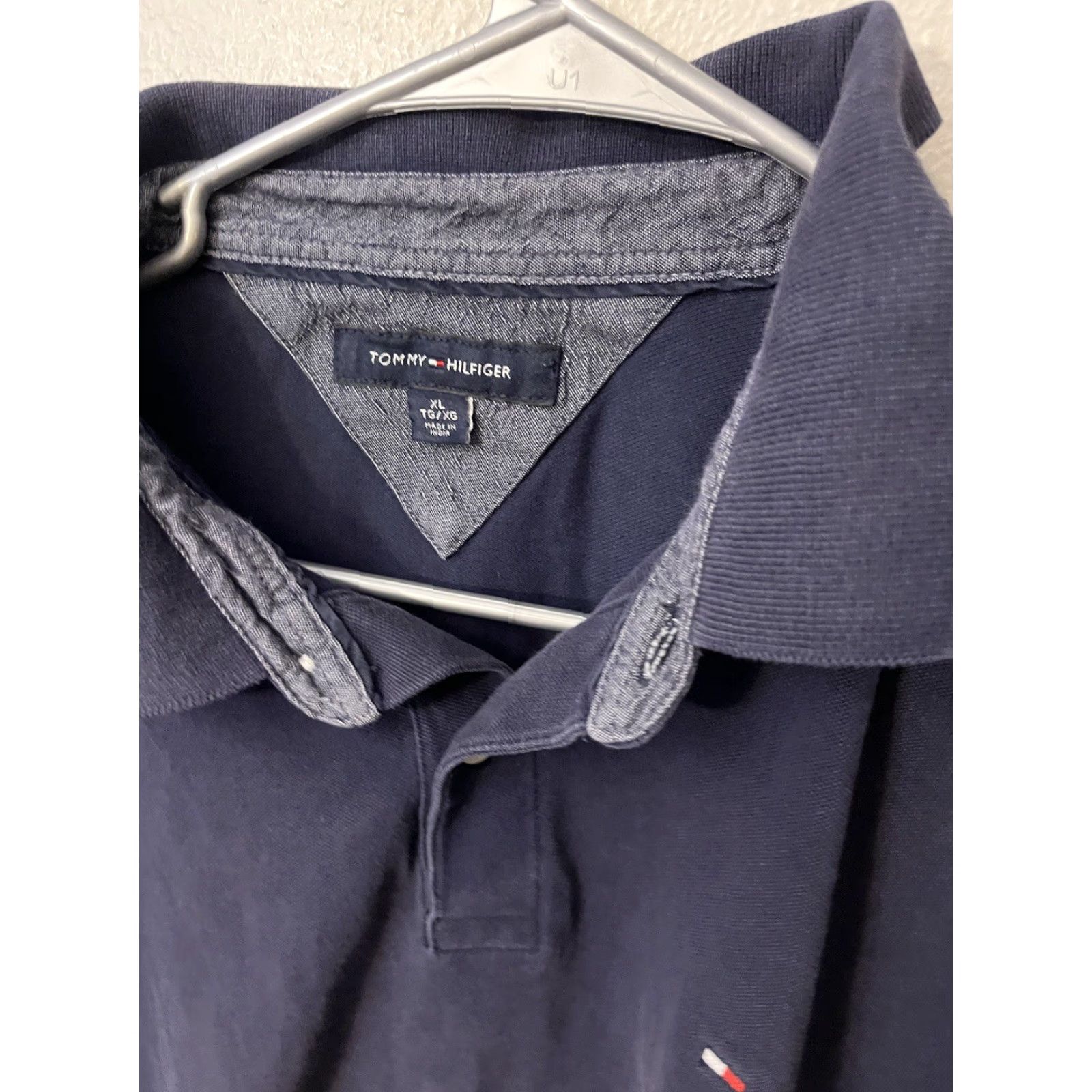 Tommy Hilfiger Tommy Hilfiger Men's Short Sleeve Polo Shirt XL Navy Blue Polo Size US XL / EU 56 / 4 - 2 Thumbnail