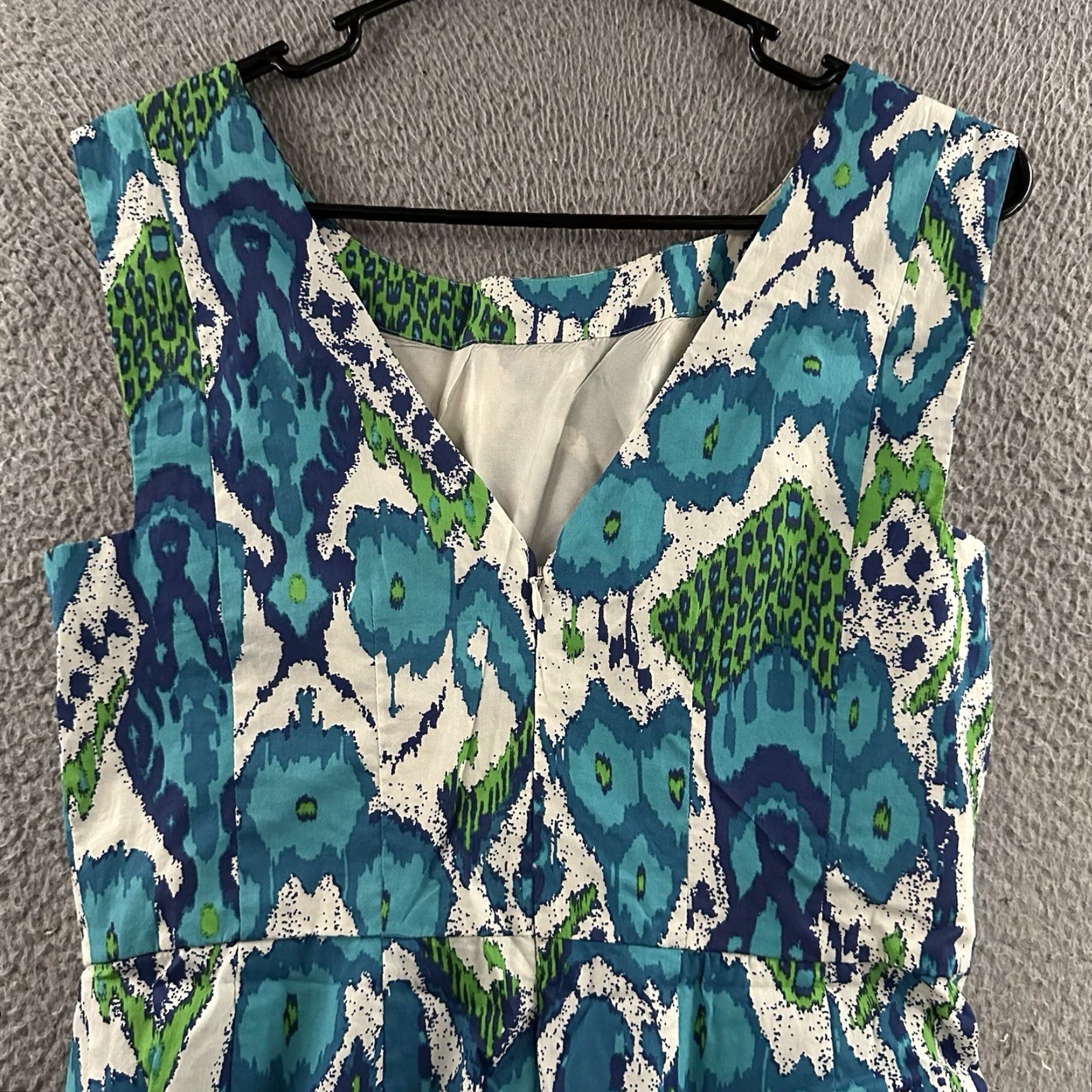 Anthropologie Plenty By Tracy Reese Womens Dress Shift Ikat Print Blue Size 4 Multicolor Anthropologie Size S / US 4 / IT 40 - 7 Thumbnail