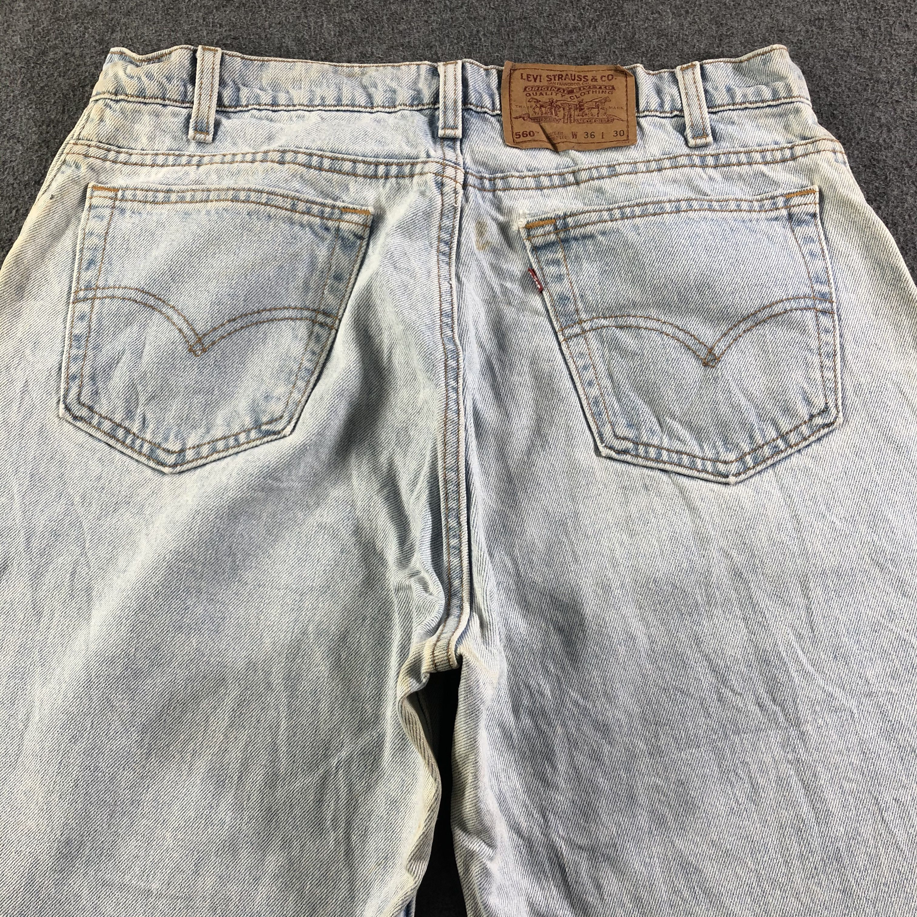 Levi's 90s Vintage Light Wash Levis 560 Jeans-J3138 Size US 35 - 4 Thumbnail