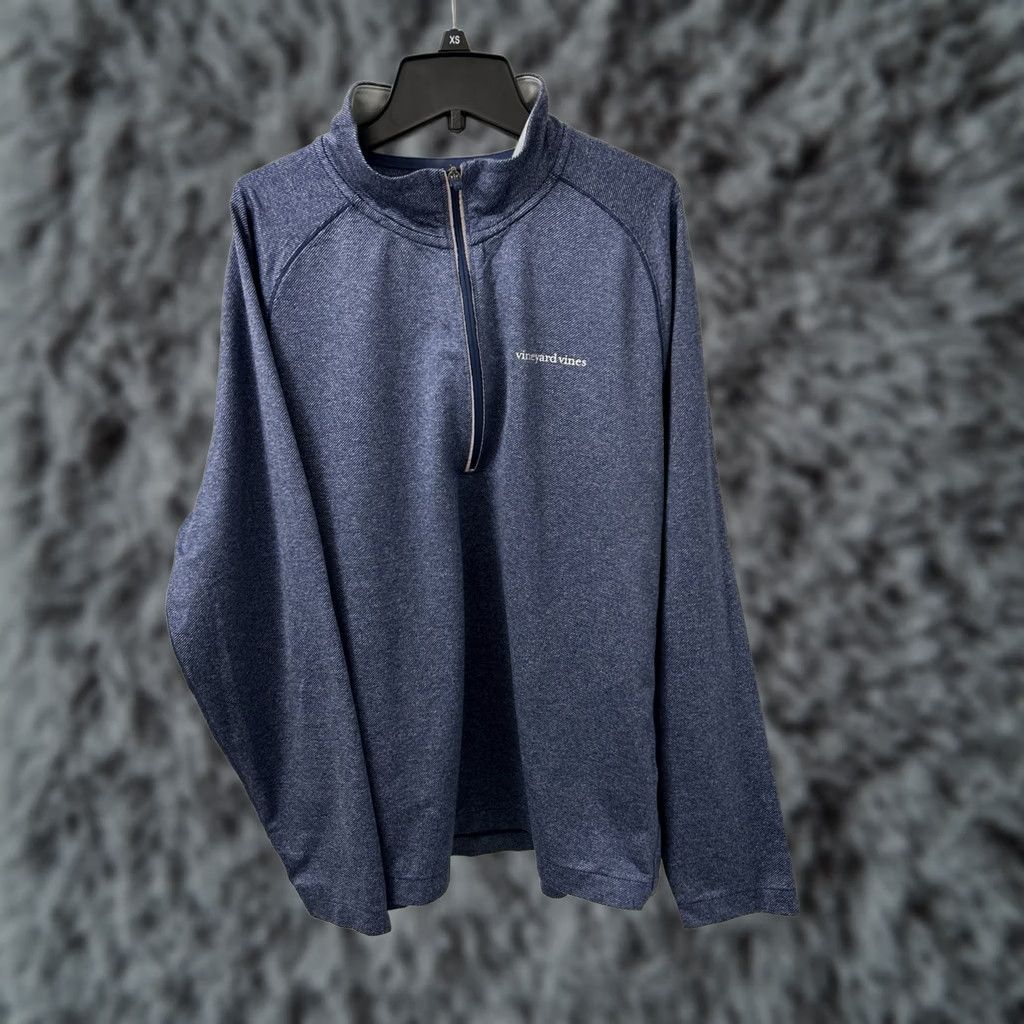 Vineyard Vines Vineyard Vines Performance 1/4 Zip Mens Large Blue Pullover Pocket Long Sleeve Jacket Size US L / EU 52-54 / 3 - 1 Thumbnail
