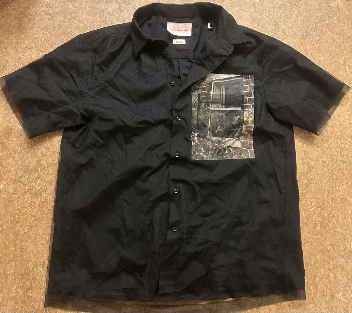 Simone Rocha Simone Rocha x H&M Black Tulle Layered Short Sleeve Shirt M Size US M / EU 48-50 / 2 - 2 Thumbnail