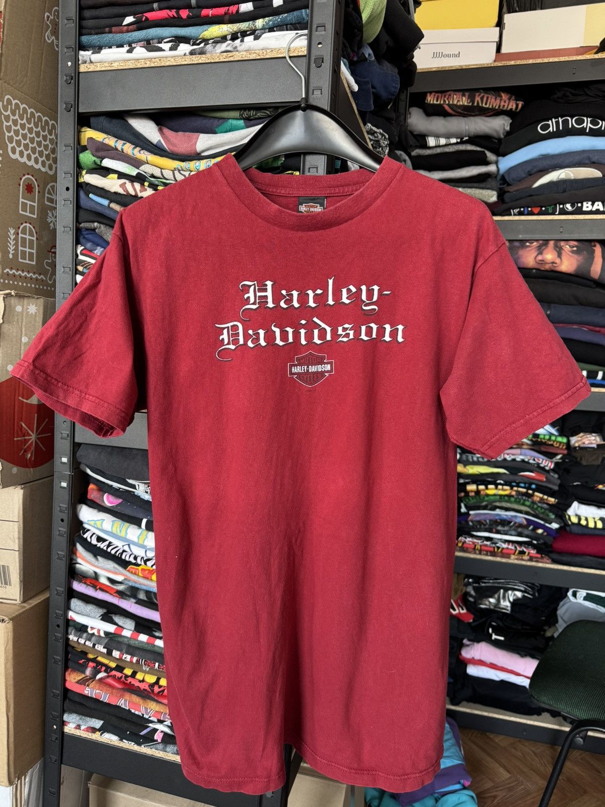 Vintage 00s Harley Davidson red California big logo size L Size US L / EU 52-54 / 3 - 8 Thumbnail