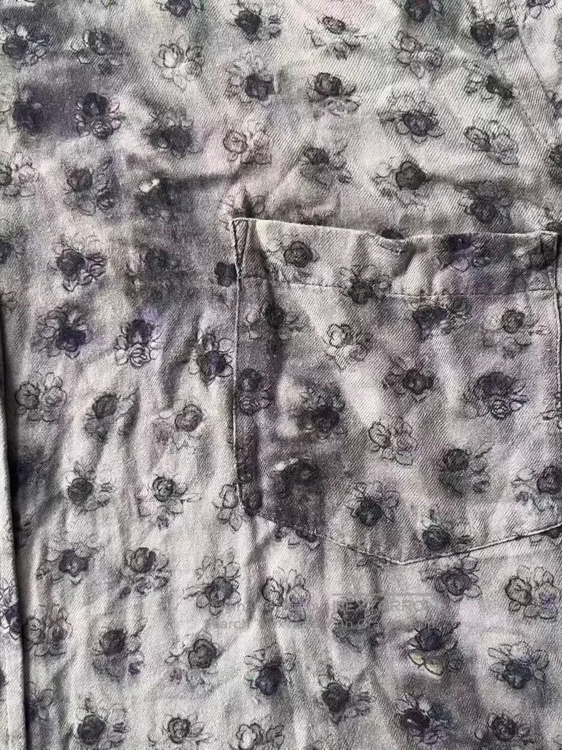 Acne Studios Acne Studios Daisy Printed Single Button Collar Shirt, Gre Size US S / EU 44-46 / 1 - 3 Thumbnail