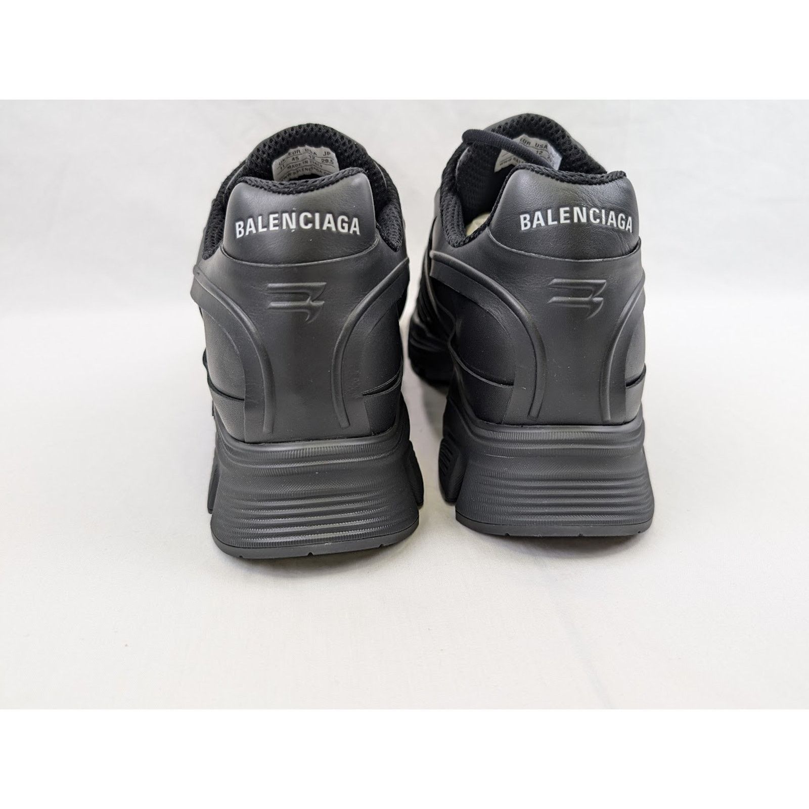 Balenciaga o1rshd1 Nappa Silk Phantom Sneakers in Black Size US 11 / EU 44 - 18 Thumbnail