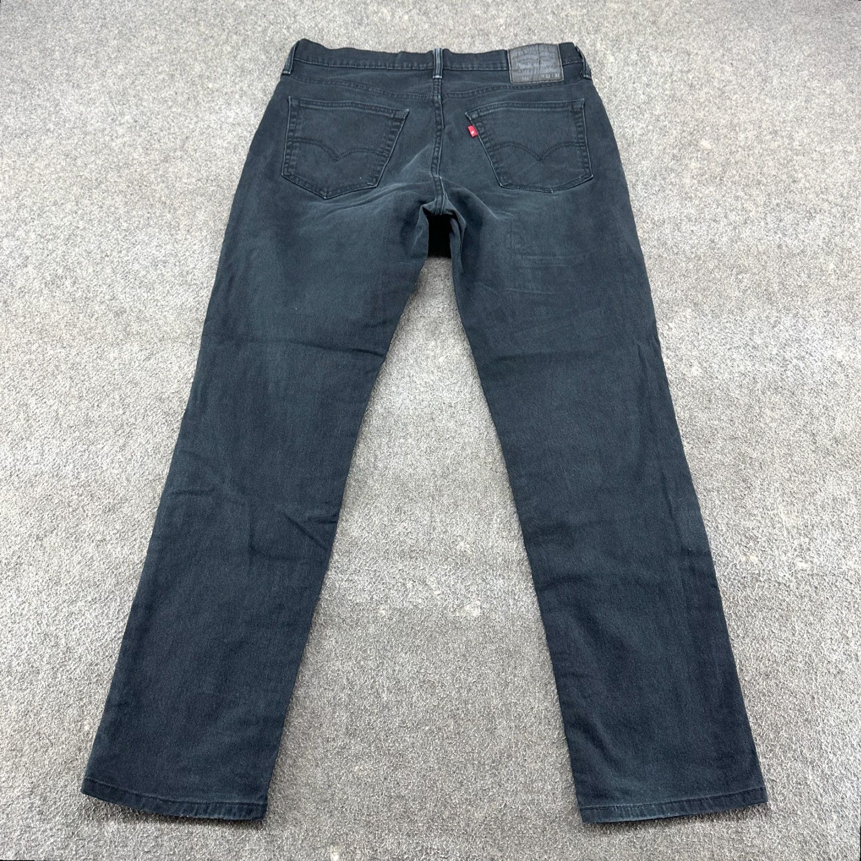 Levi's Levi's 541 Jeans Men 33x32 Black Tapered Leg Athletic Fit Dark Faded Wash Stretch Size US 33 - 5 Thumbnail