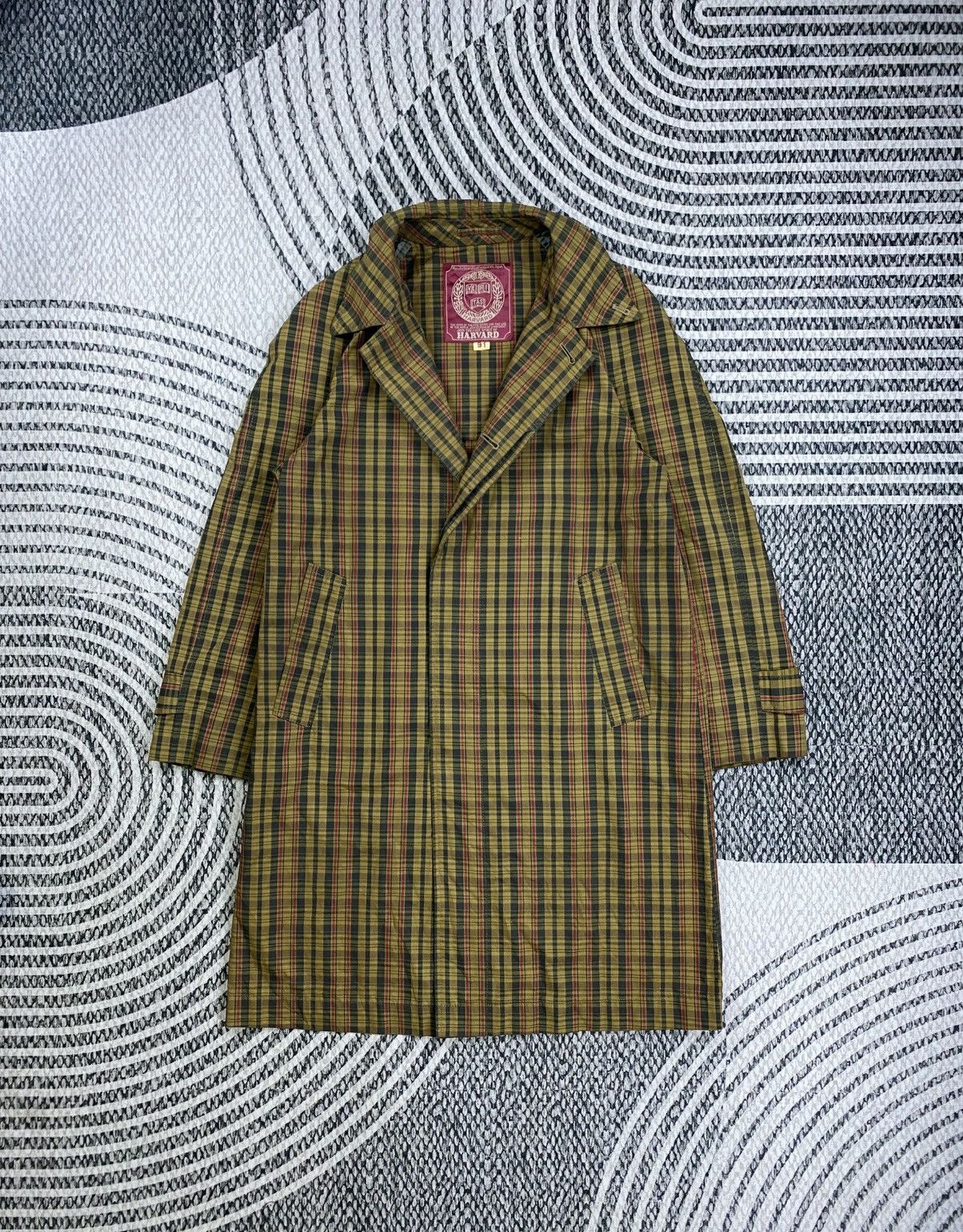 Other Vintage Harvard Checked Wool Long Trench Jacket Size US M / EU 48-50 / 2 - 1 Thumbnail