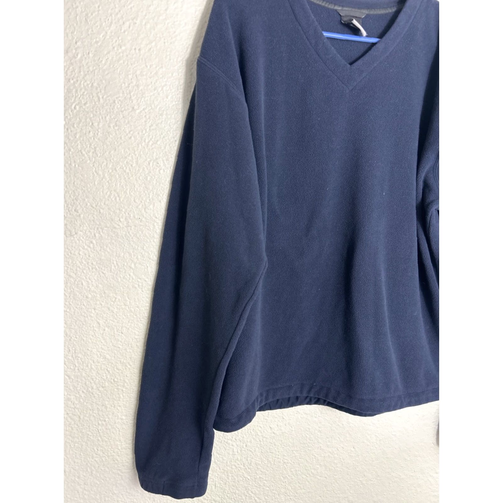 Nike Nike Golf Men's L V-Neck Navy Blue Fleece Pullover Sweater Size US L / EU 52-54 / 3 - 2 Thumbnail