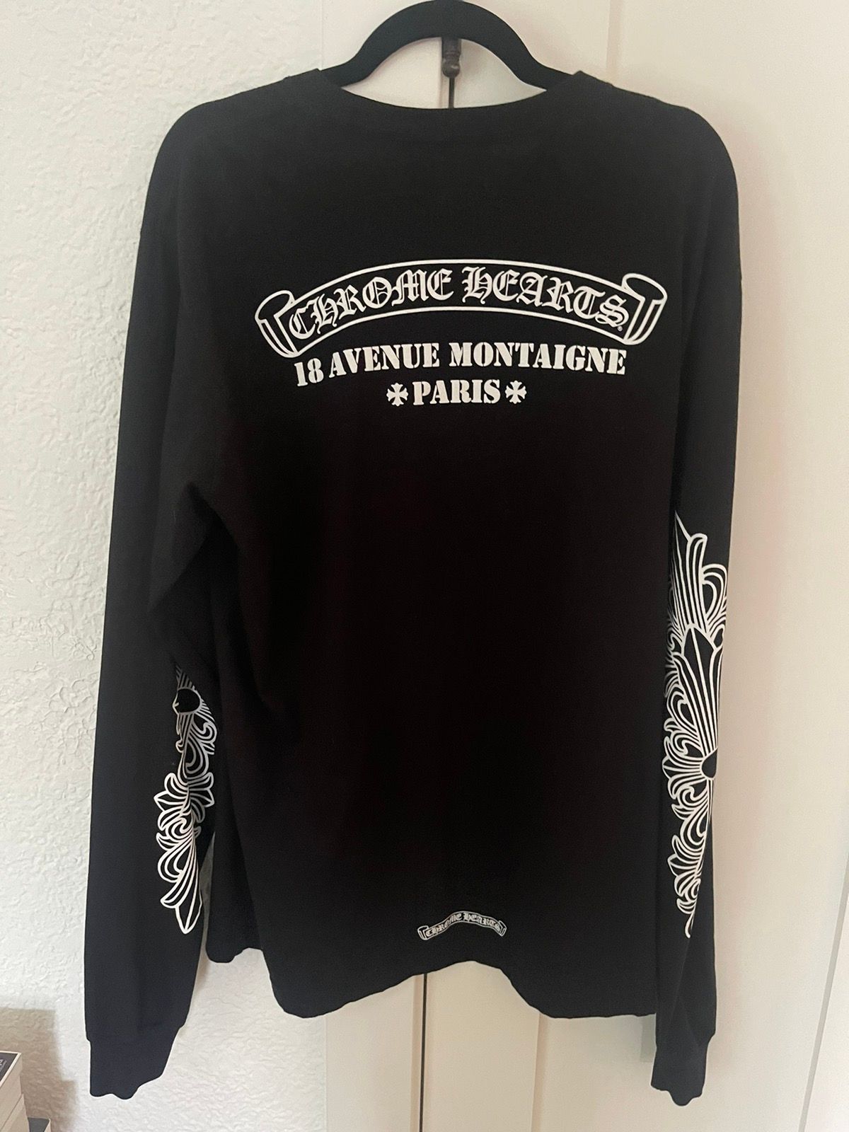 Pre-owned Chrome Hearts Paris Exclusive Long Sleeve T-shirt In Black