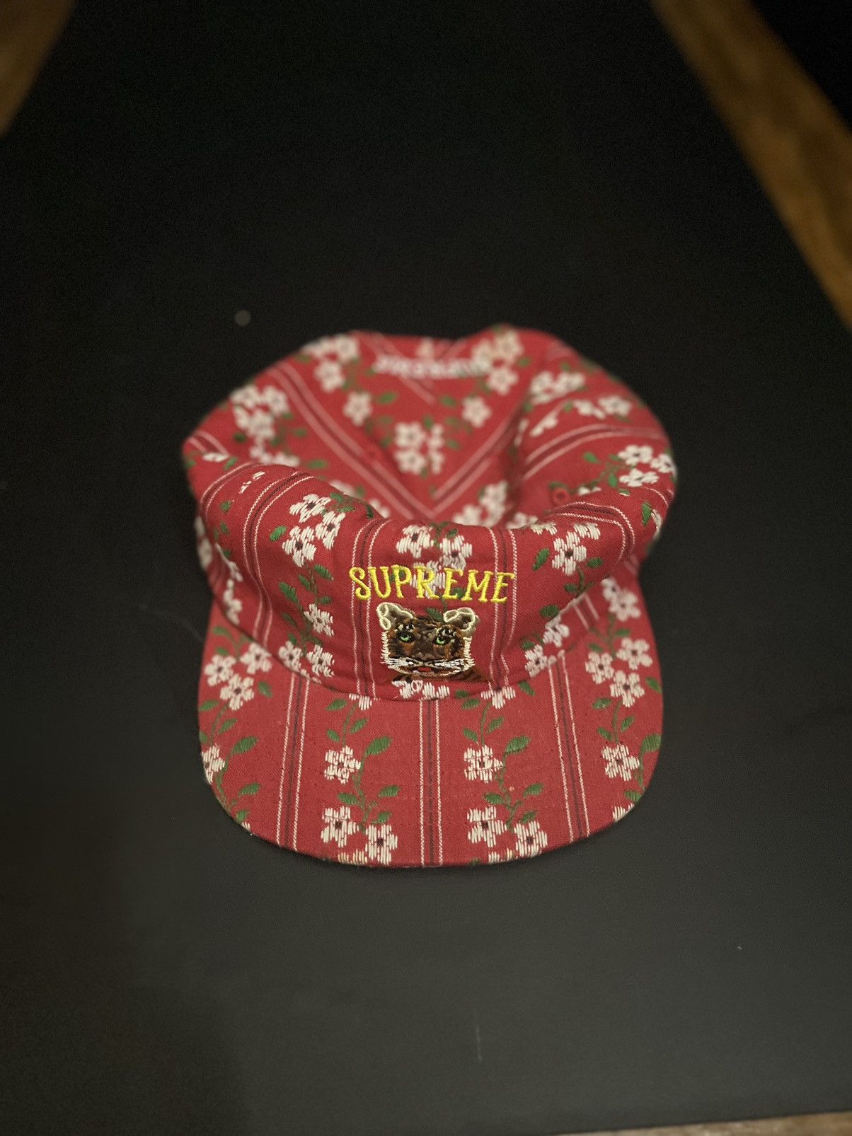 Supreme Red Supreme Flower Jacquard 5-Panel hat Size ONE SIZE - 4 Thumbnail